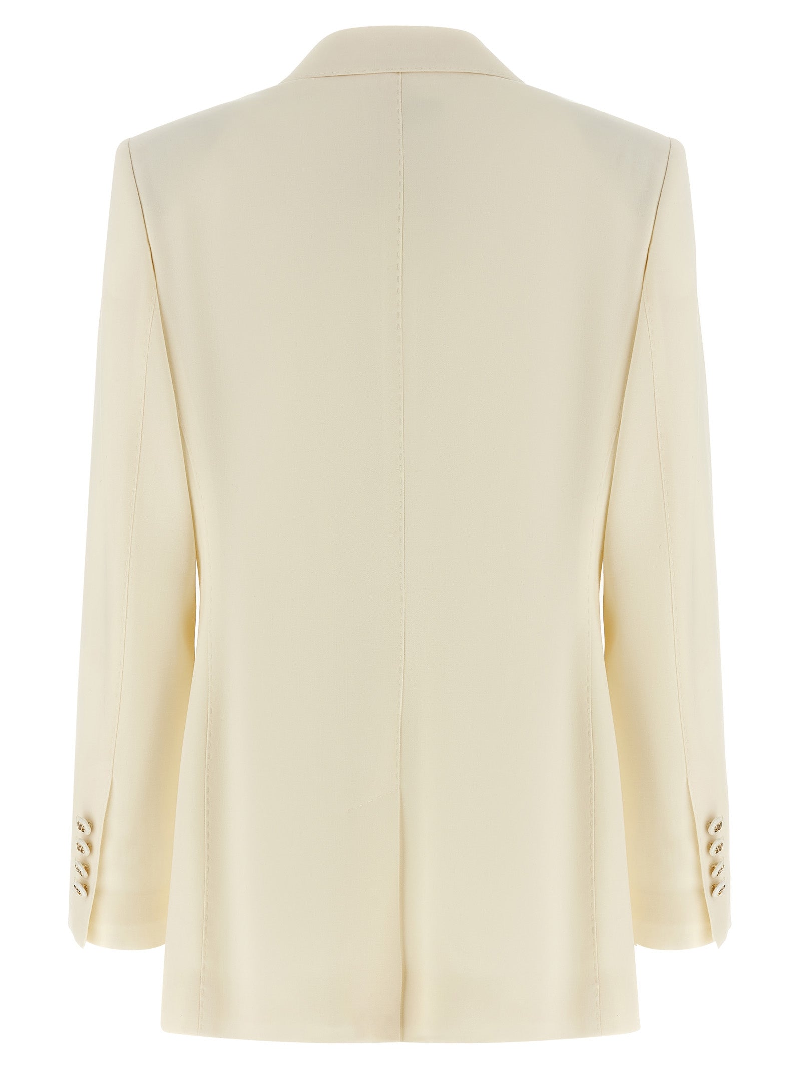 Dolce & Gabbana White Virgin Wool Blazer Dolce & Gabbana