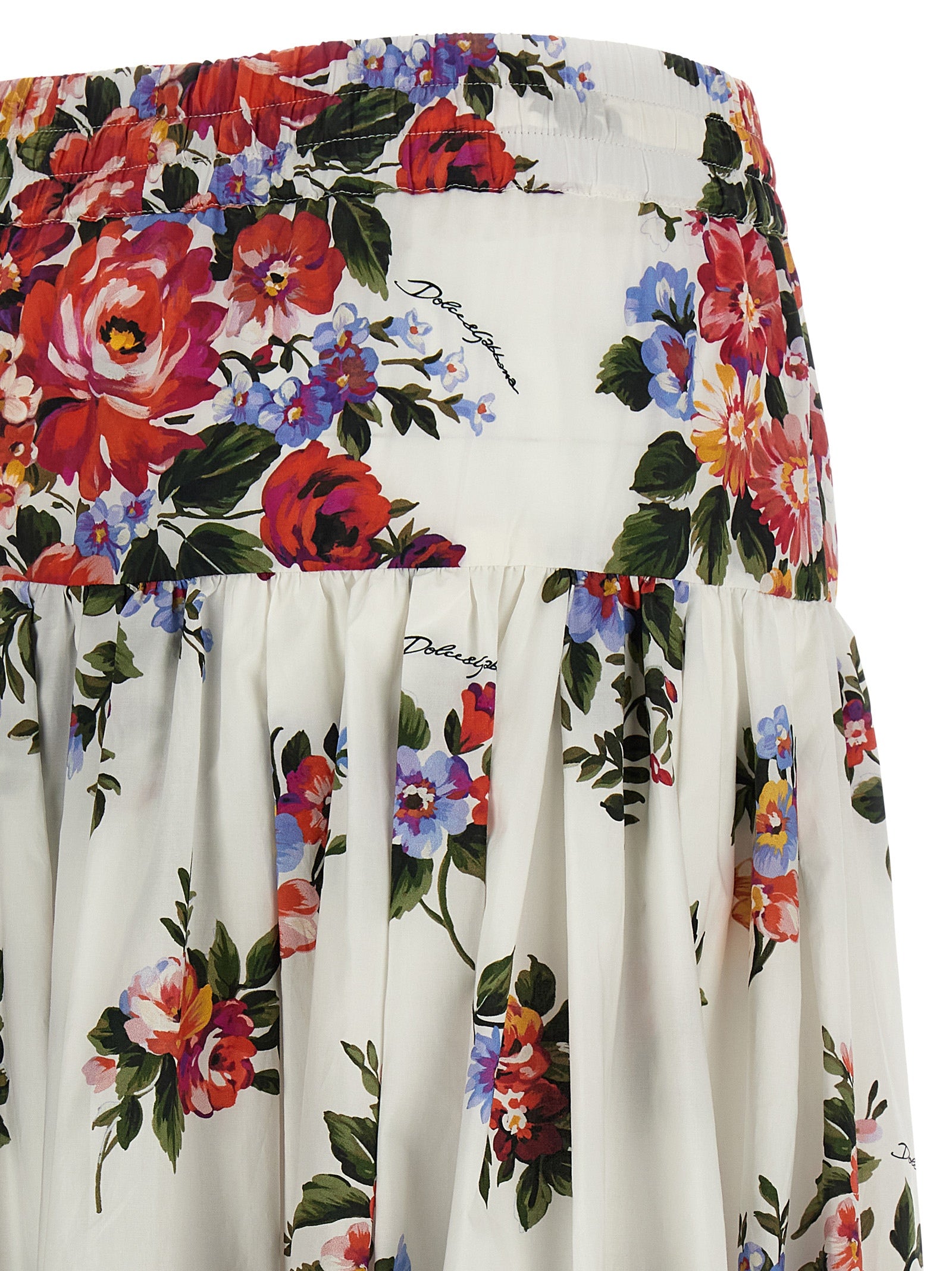 Dolce & Gabbana White Cotton Mini Skirt Dolce & Gabbana
