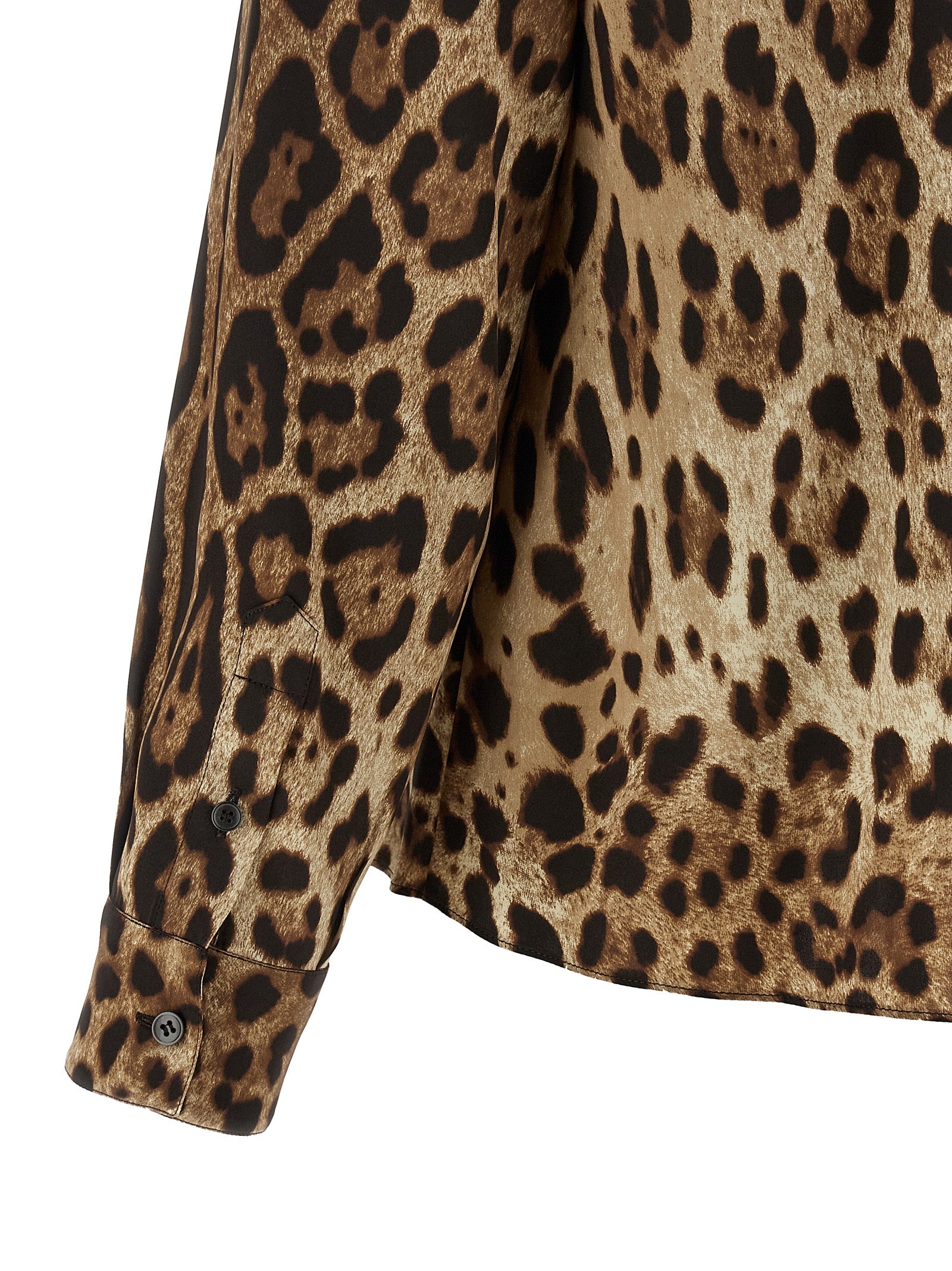 Dolce & Gabbana Brown Silk Blouse Dolce & Gabbana