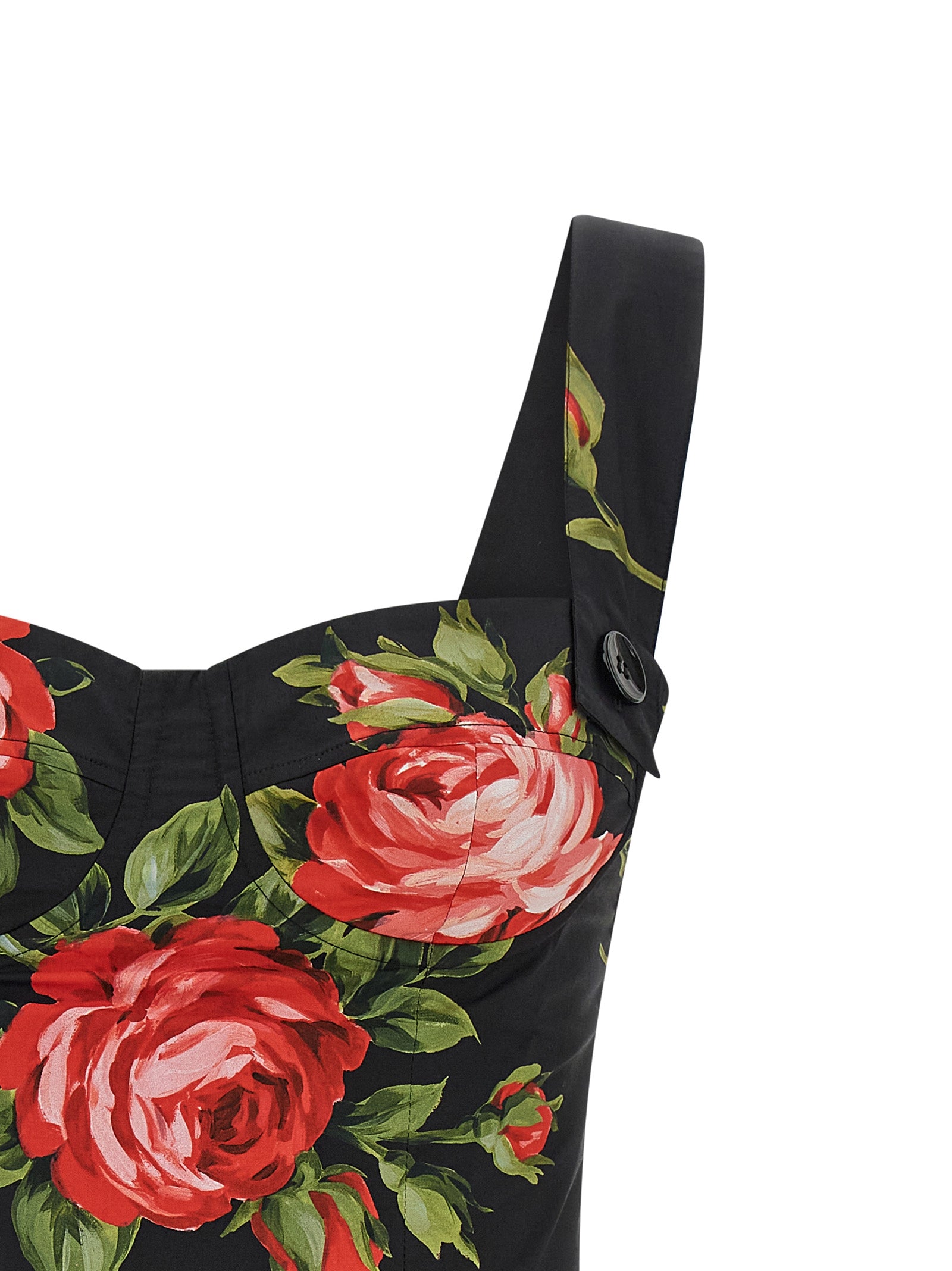Dolce & Gabbana Black Cotton Tank Tops Dolce & Gabbana