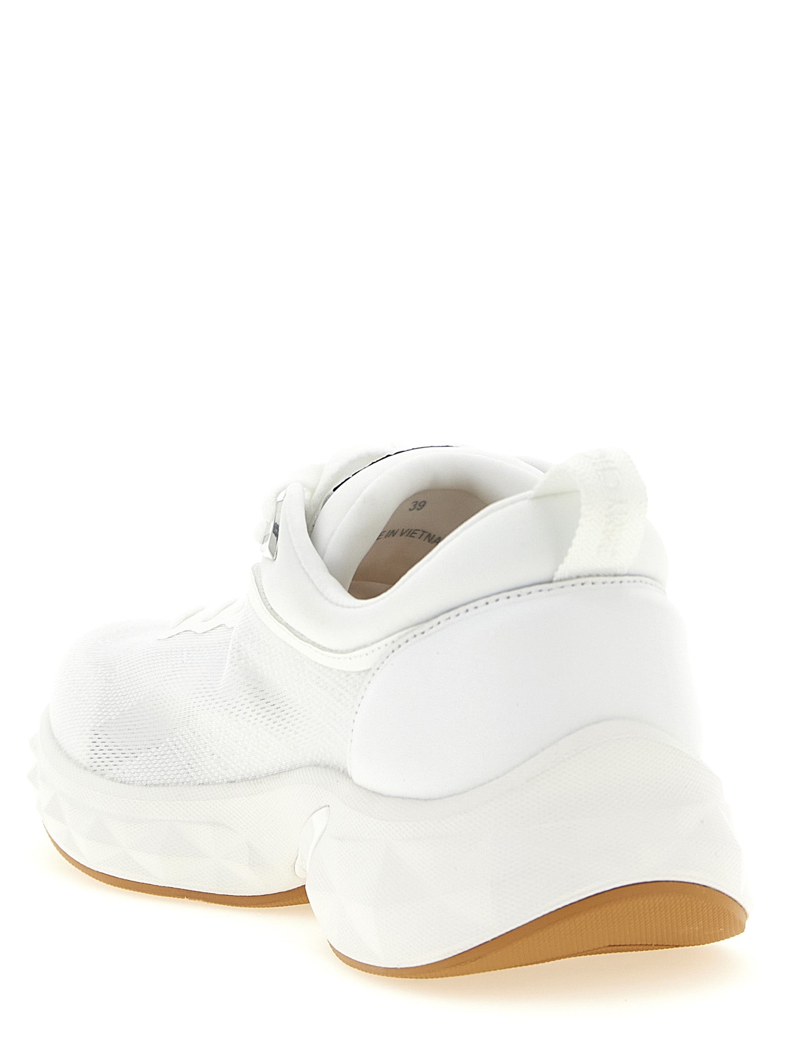 Jimmy Choo White Tencel Athletic Sneakers Jimmy Choo