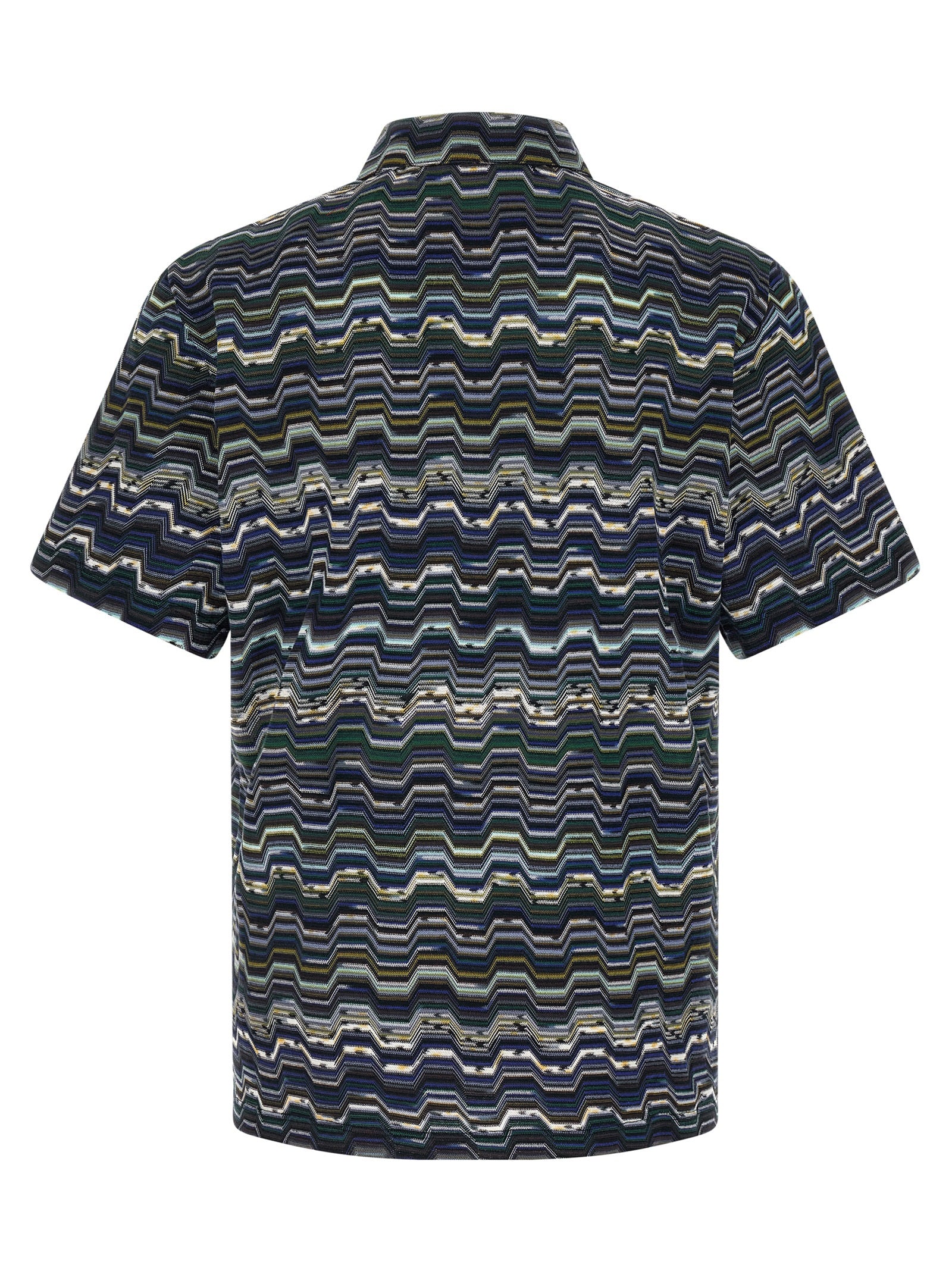 Missoni Blue Cotton Polo Shirt Missoni