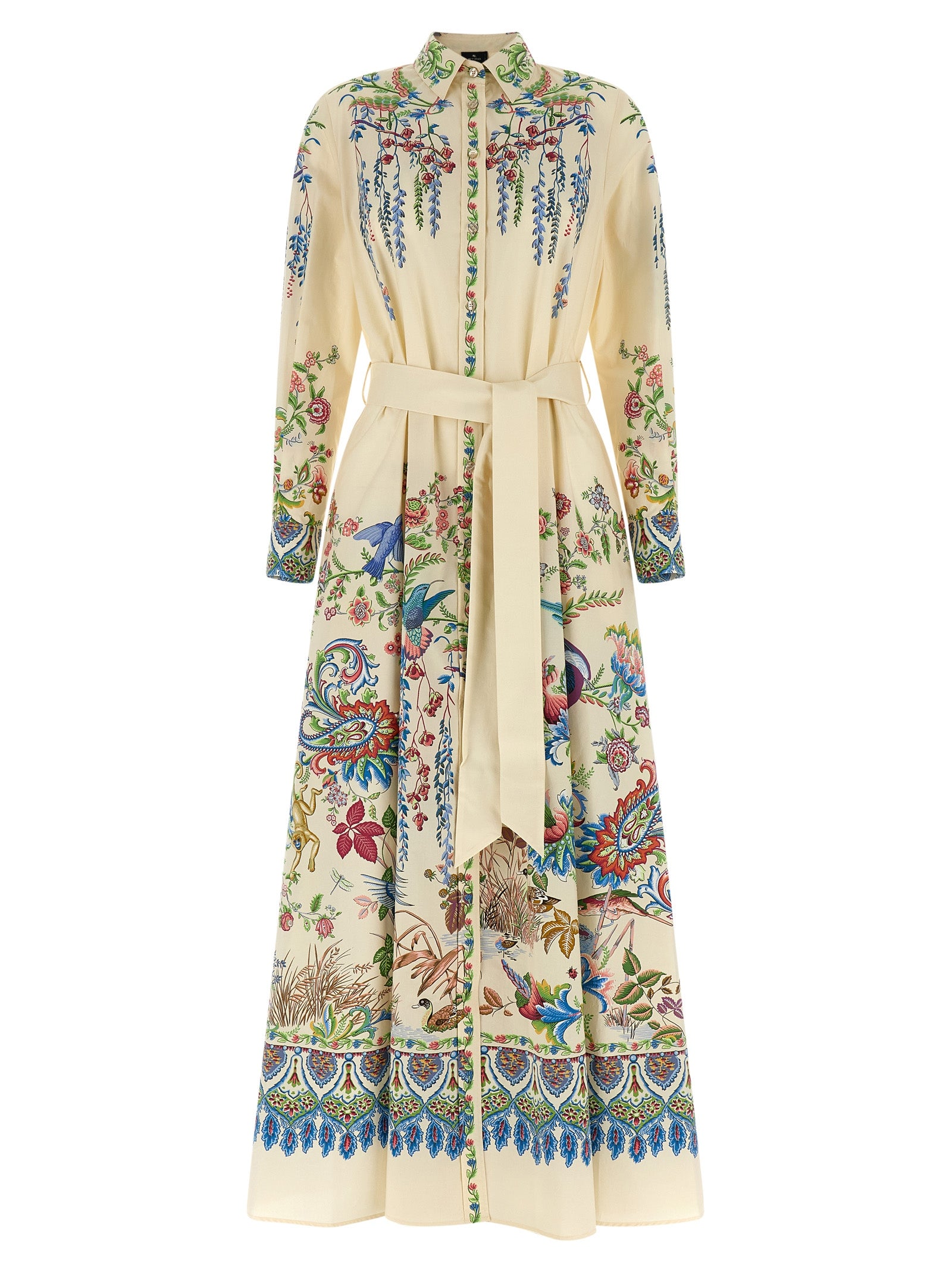 Etro Multicolor Cotton Long Dress Etro