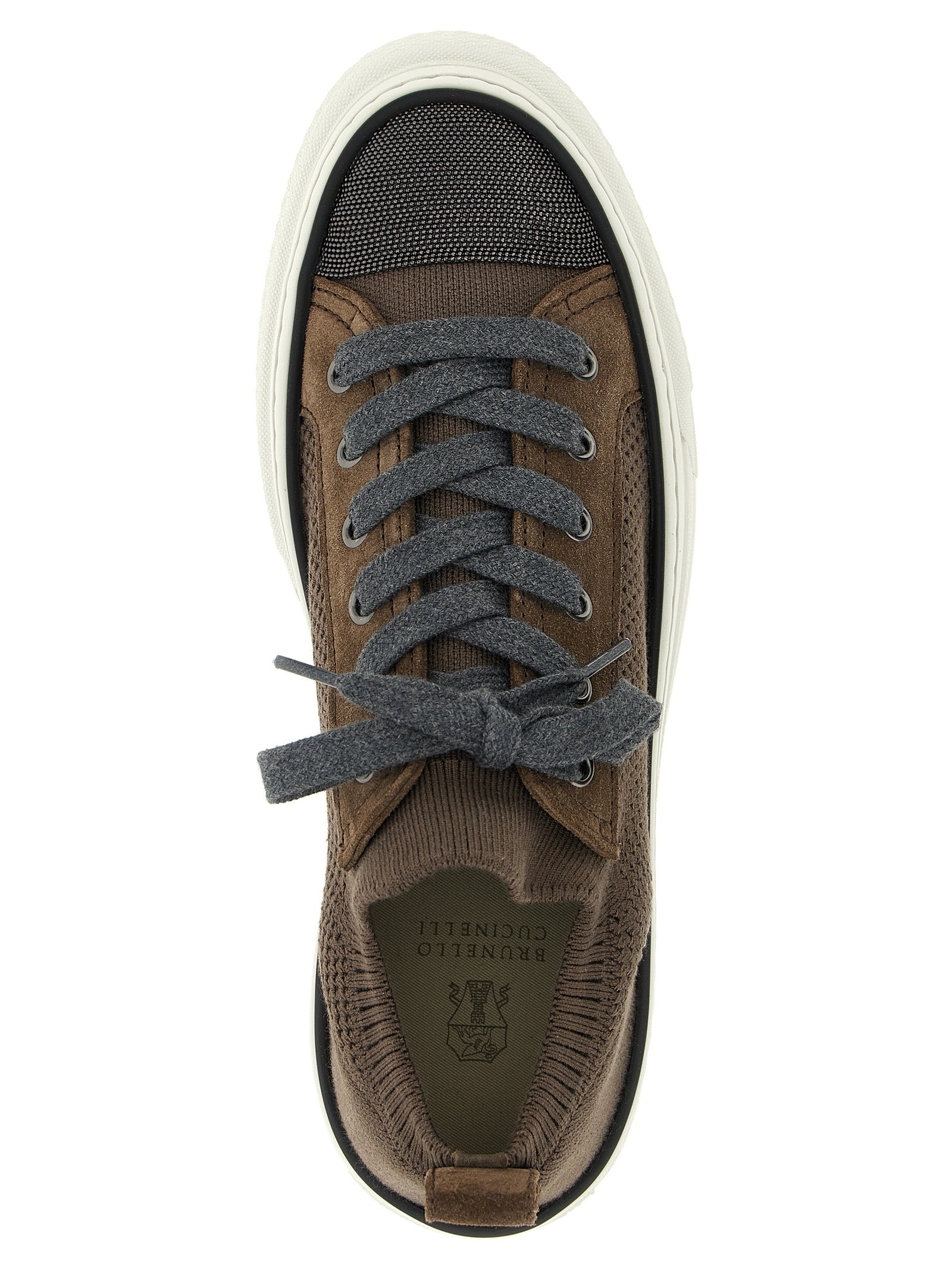 Brunello Cucinelli Brown Cotton Low Top Sneakers Brunello Cucinelli