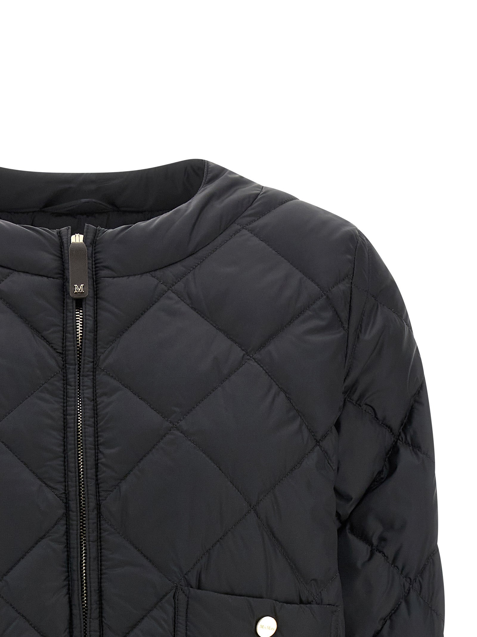 Max Mara Black Polyamide Full-Length Jacket Max Mara