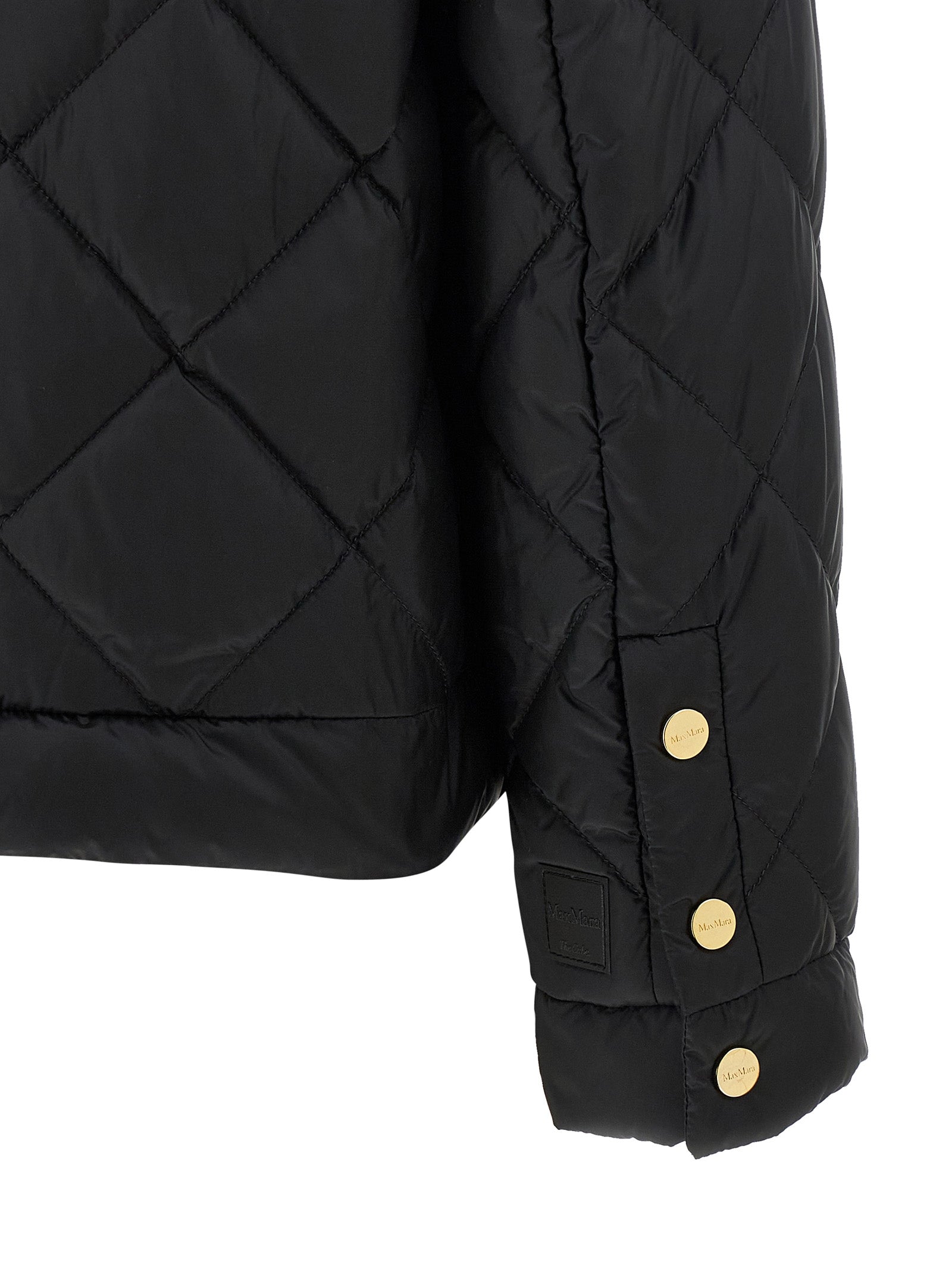 Max Mara Black Polyamide Full-Length Jacket Max Mara