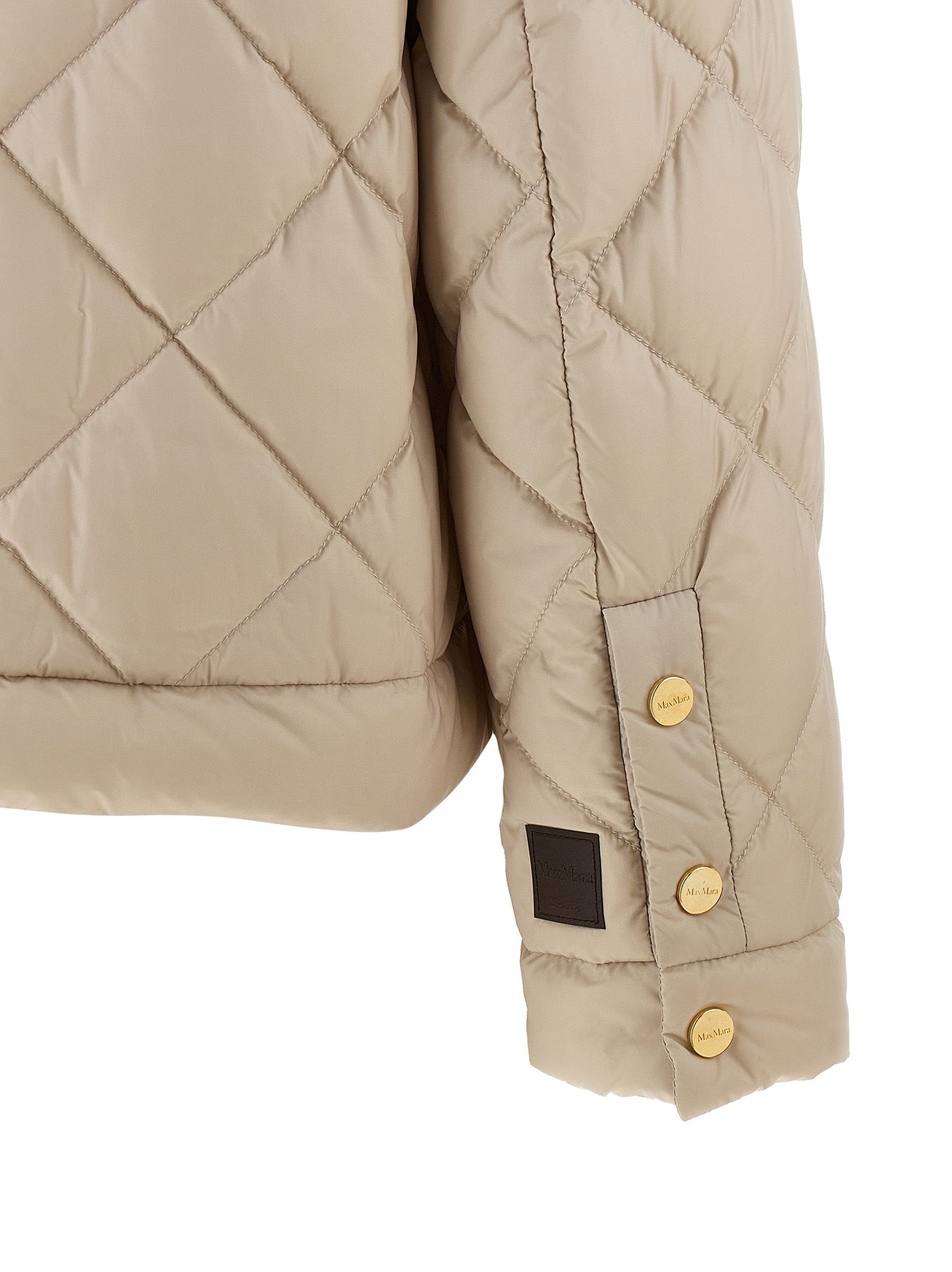 Max Mara Beige Polyamide Full-Length Jacket Max Mara