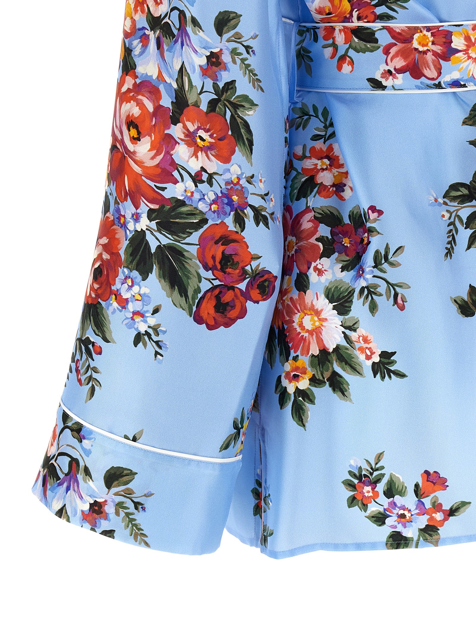 Dolce & Gabbana Blue Silk Blouse Dolce & Gabbana