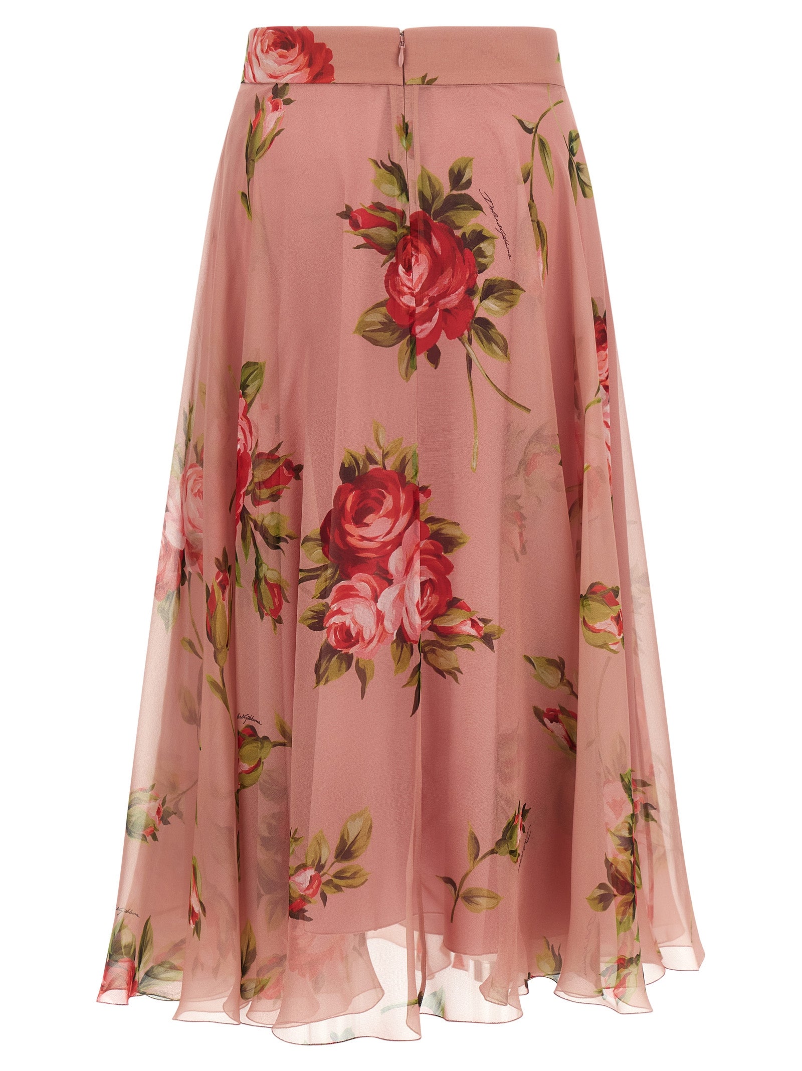 Dolce & Gabbana Multicolor Silk Midi Skirt Dolce & Gabbana
