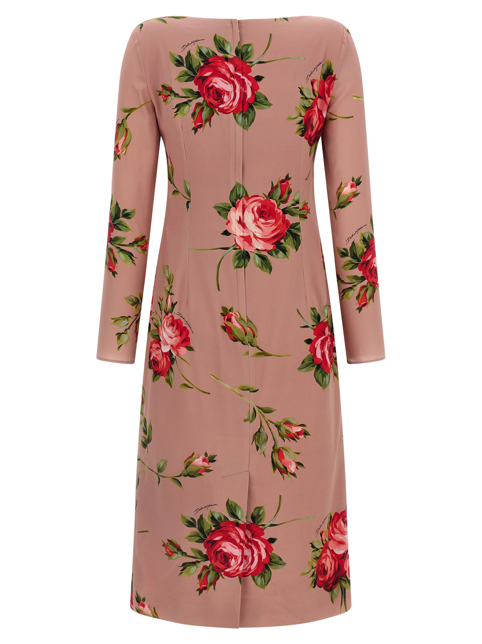 Dolce & Gabbana Multicolor Silk Midi Dress Dolce & Gabbana