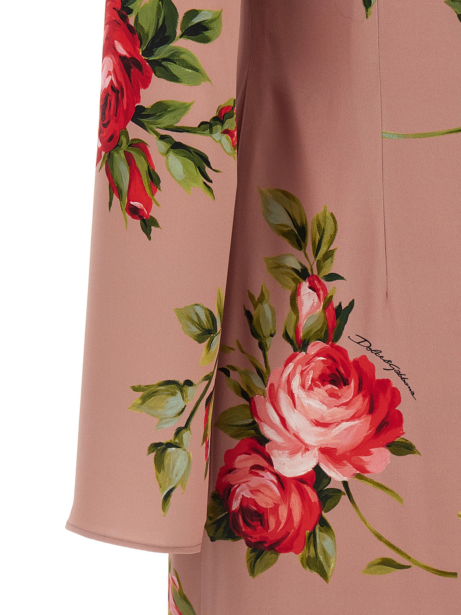 Dolce & Gabbana Multicolor Silk Midi Dress Dolce & Gabbana