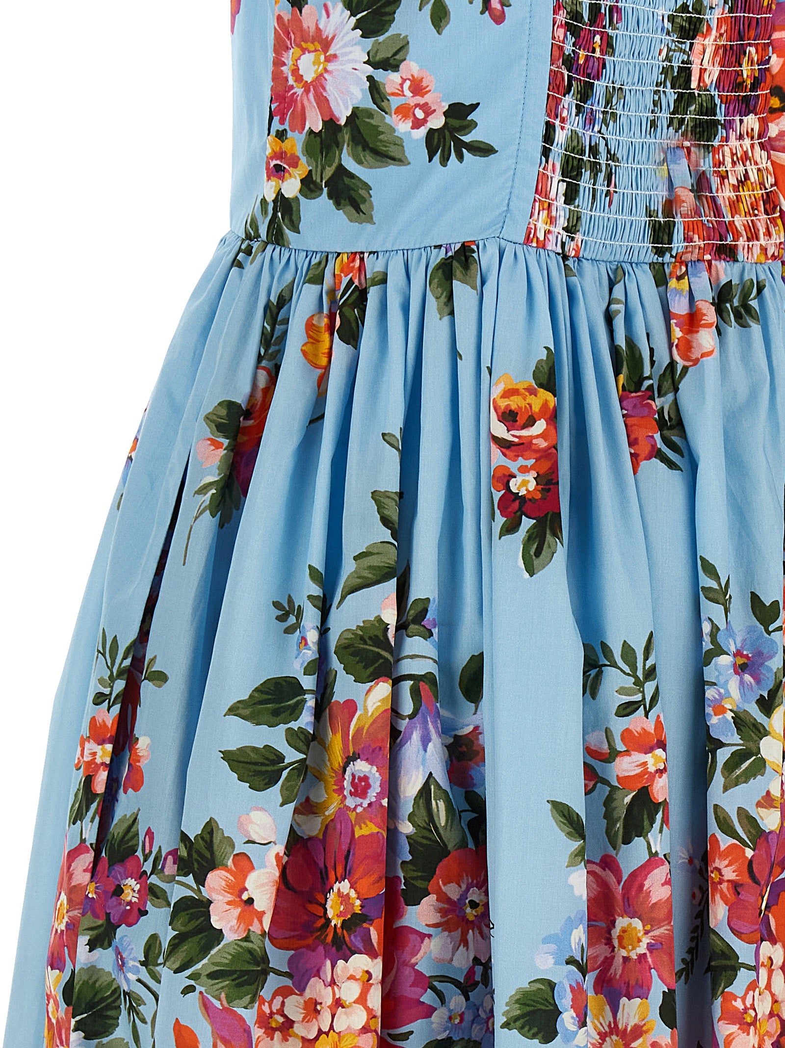 Dolce & Gabbana Blue Cotton Long Dress Dolce & Gabbana