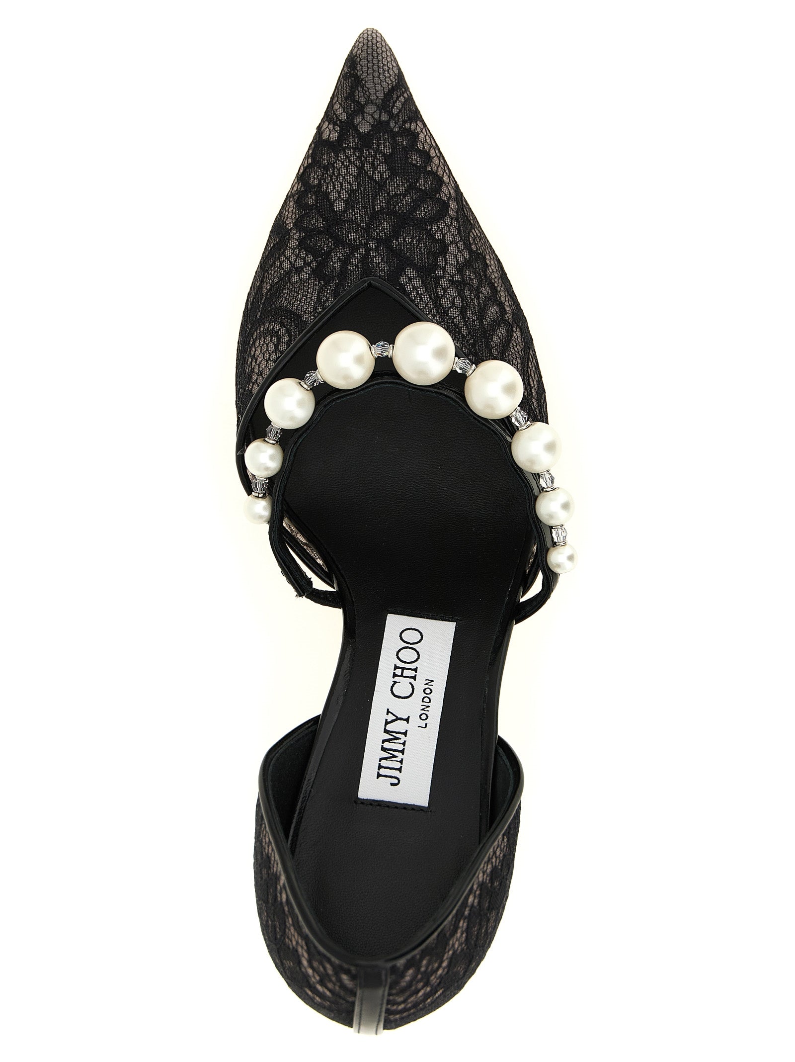 Jimmy Choo Black Tencel Mid Heel Pumps Jimmy Choo