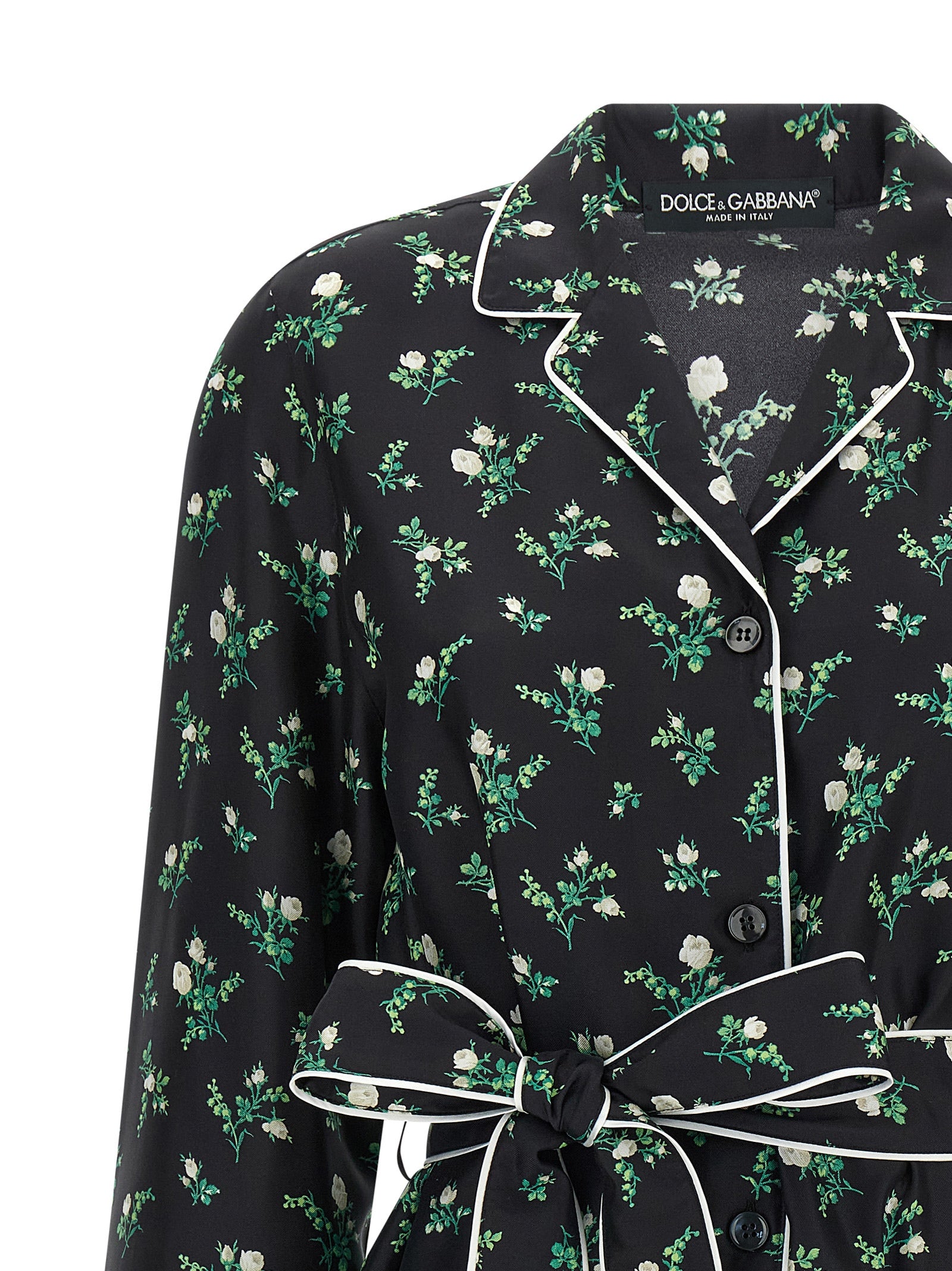 Dolce & Gabbana Black Silk Blouse Dolce & Gabbana