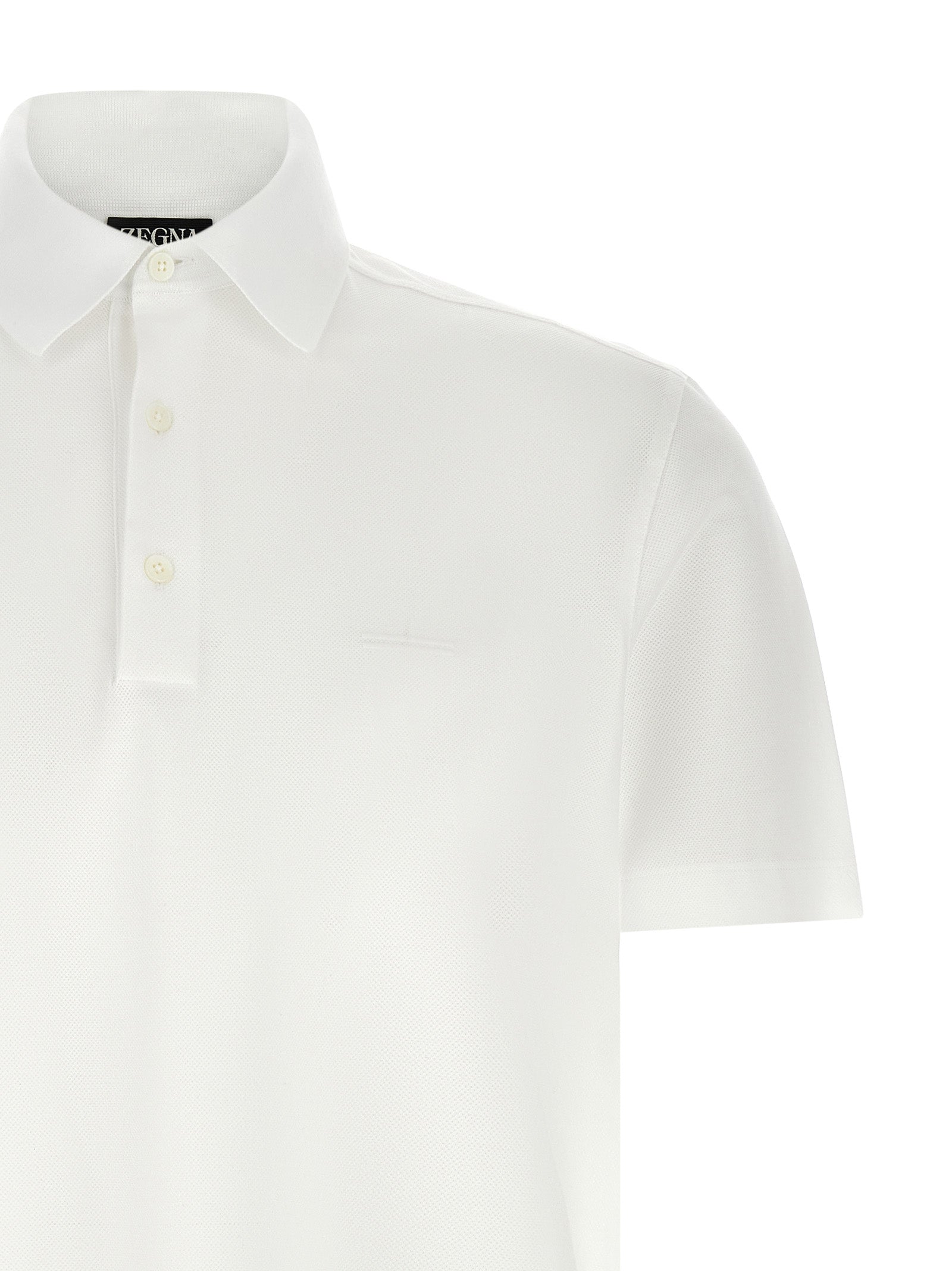 ZEGNA White Cotton Polo Shirt ZEGNA