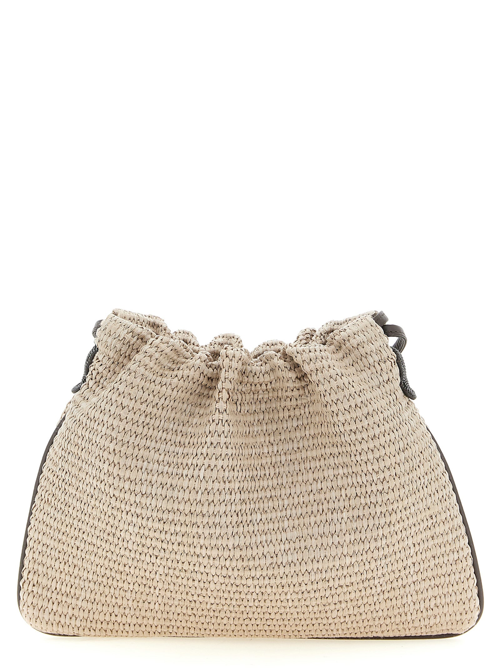 Brunello Cucinelli Beige Cotton Clutch Bag Brunello Cucinelli