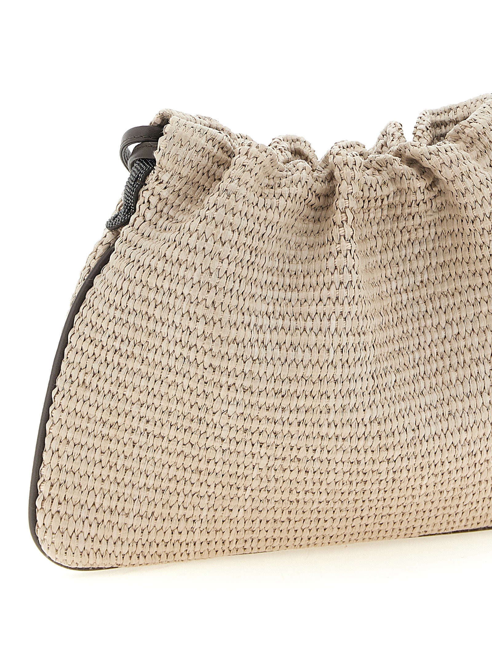 Brunello Cucinelli Beige Cotton Clutch Bag Brunello Cucinelli