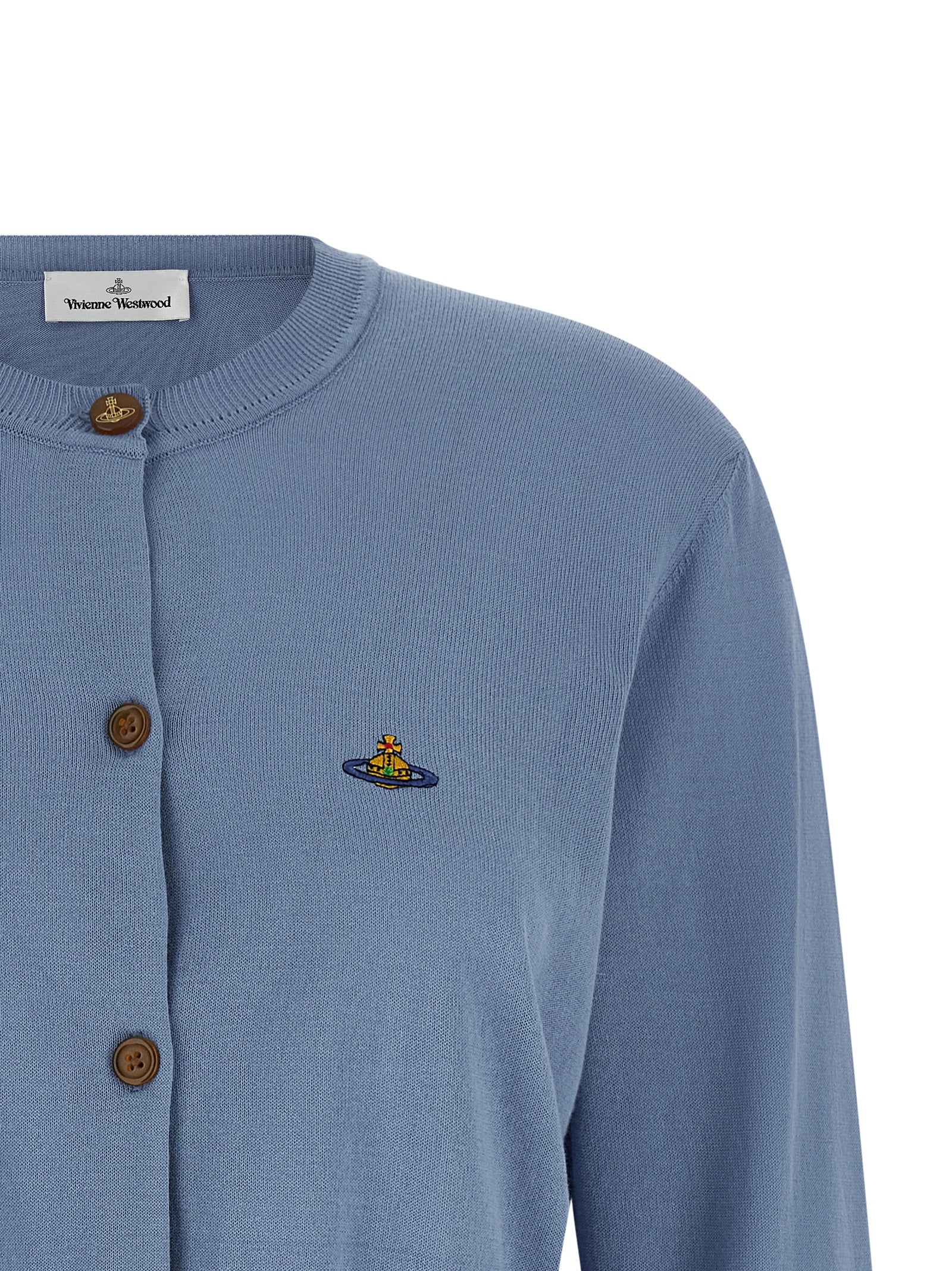 Vivienne Westwood Blue Cotton Cardigan Vivienne Westwood
