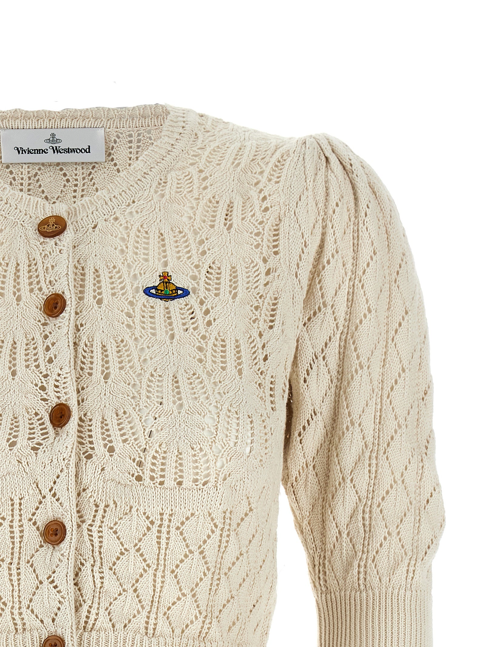 Vivienne Westwood Beige Cotton Cardigan Vivienne Westwood