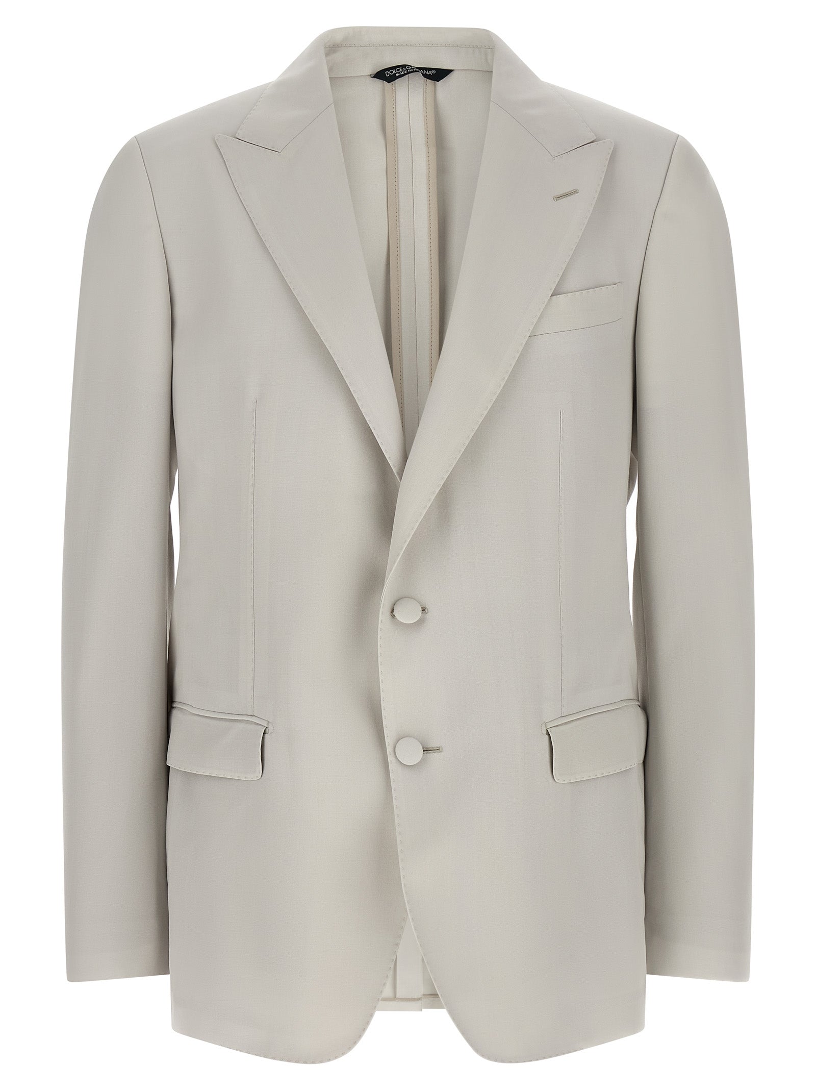 Dolce & Gabbana Gray Virgin Wool Blazer Dolce & Gabbana