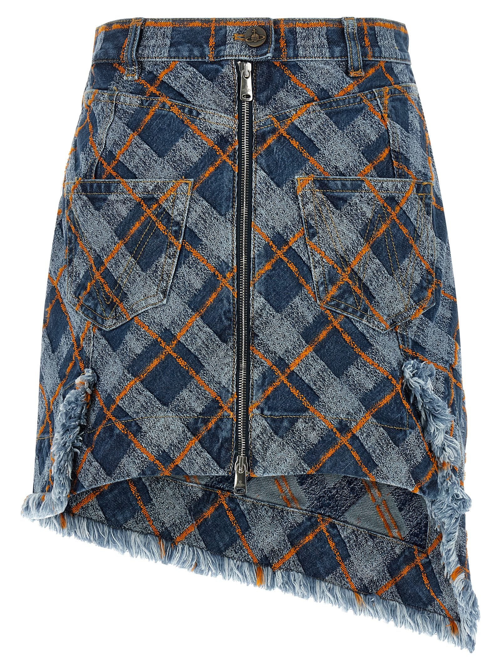 Vivienne Westwood Blue Cotton Long Skirt Vivienne Westwood