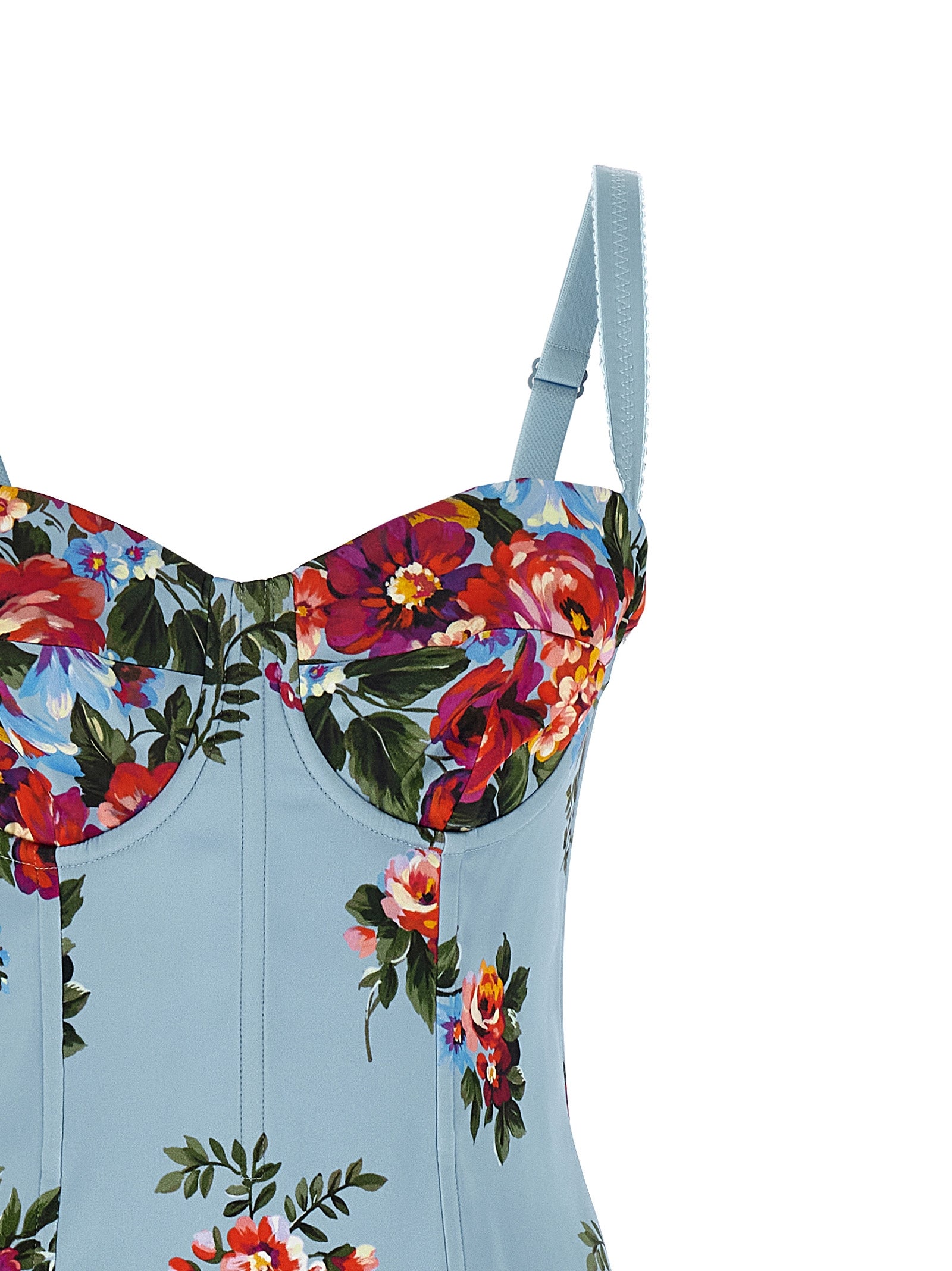 Dolce & Gabbana Blue Viscose Midi Dress Dolce & Gabbana