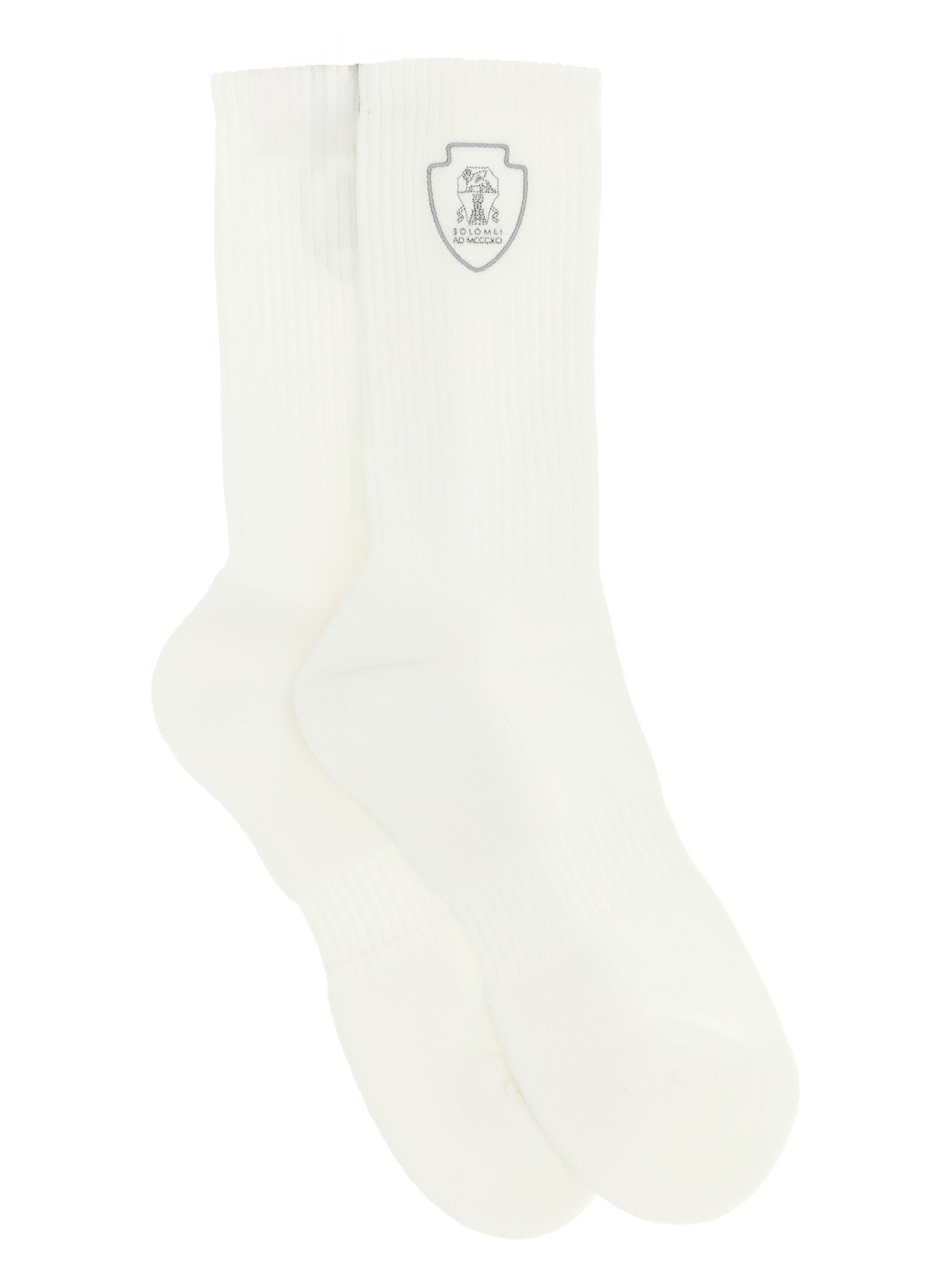 Brunello Cucinelli White Cotton Socks Brunello Cucinelli