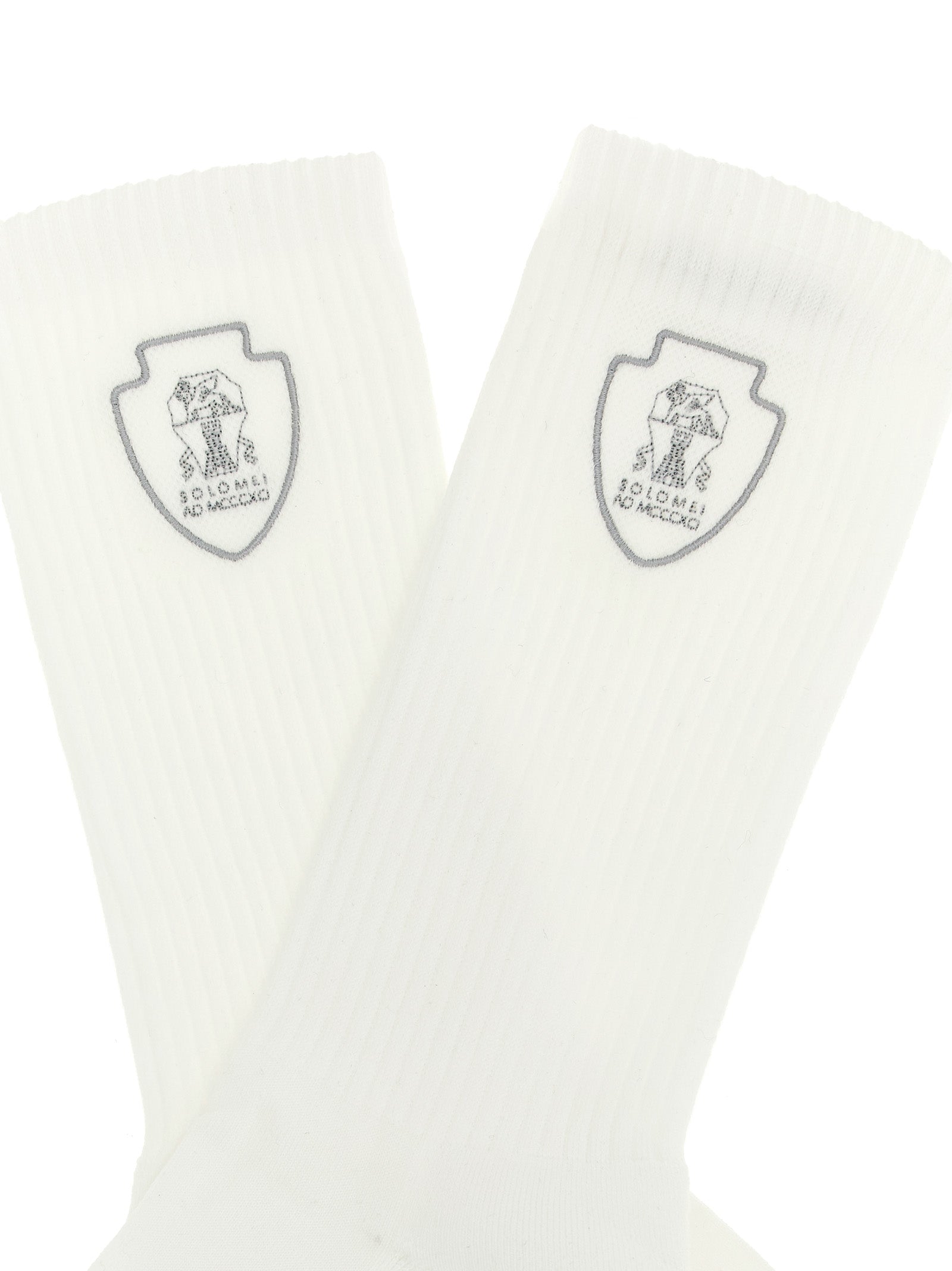 Brunello Cucinelli White Cotton Socks Brunello Cucinelli