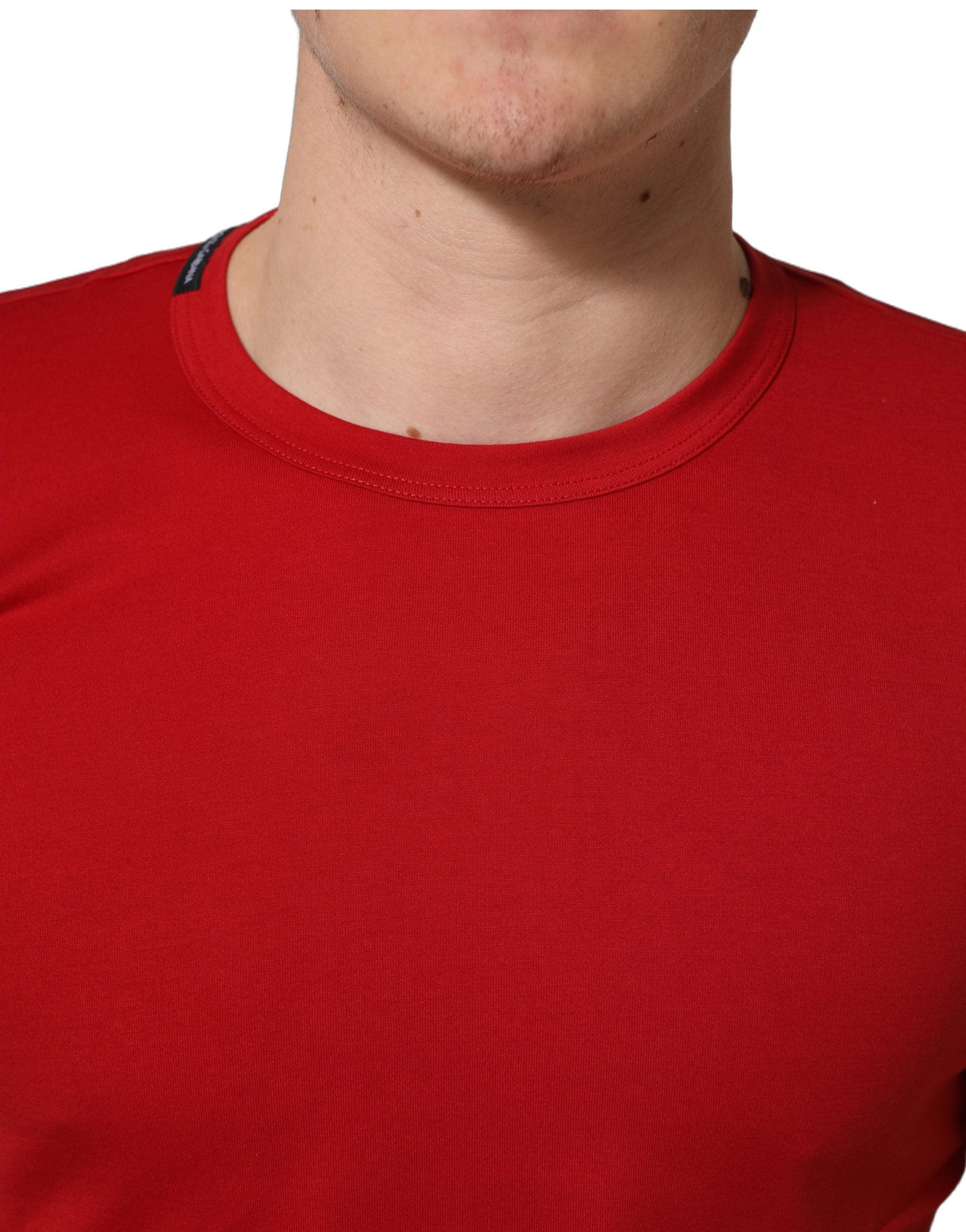 Dolce & Gabbana Red Goodluck 2023 Cotton Crew Neck T-shirt Dolce & Gabbana