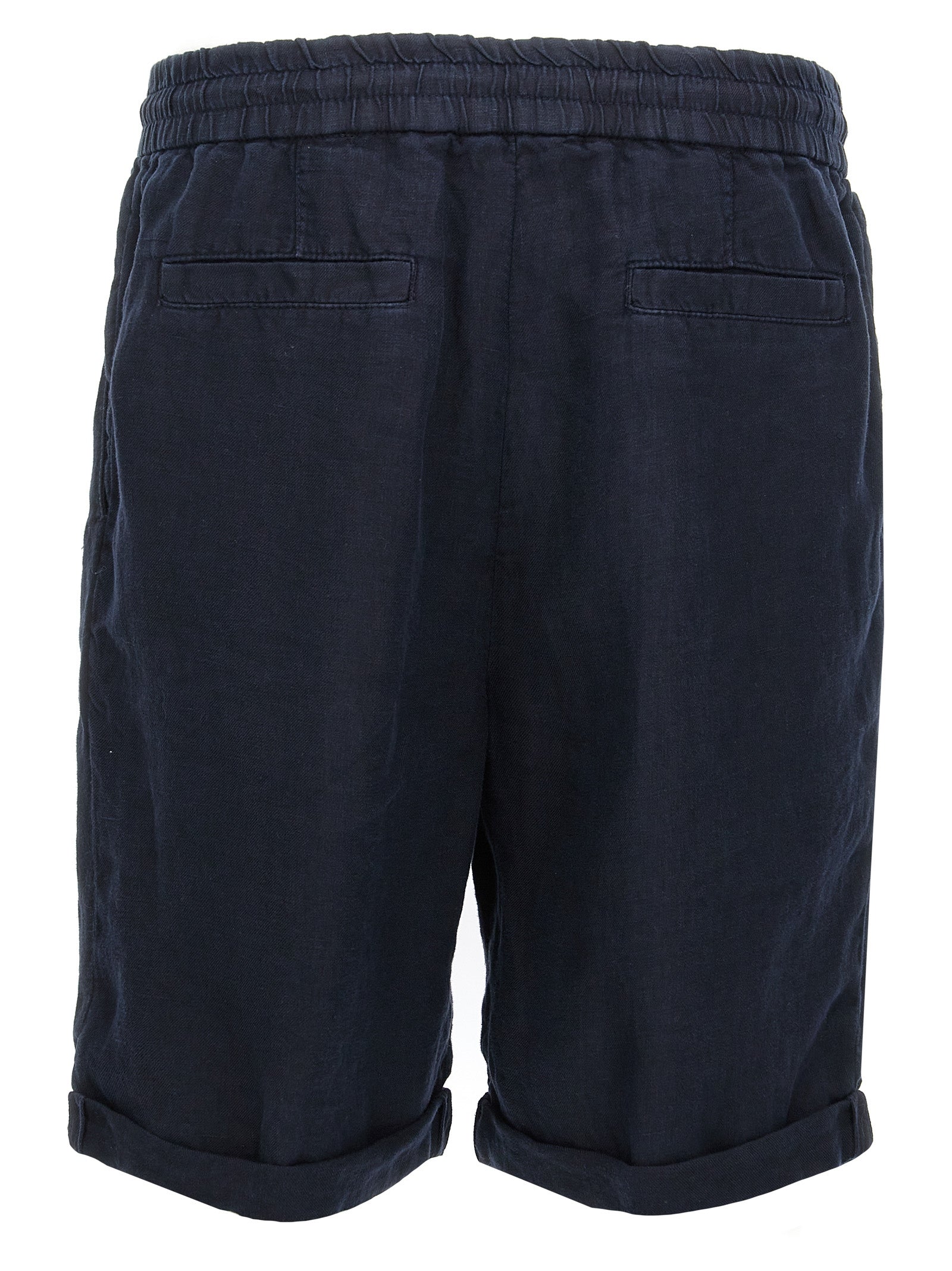 Brunello Cucinelli Blue Linen Bermuda Shorts Brunello Cucinelli