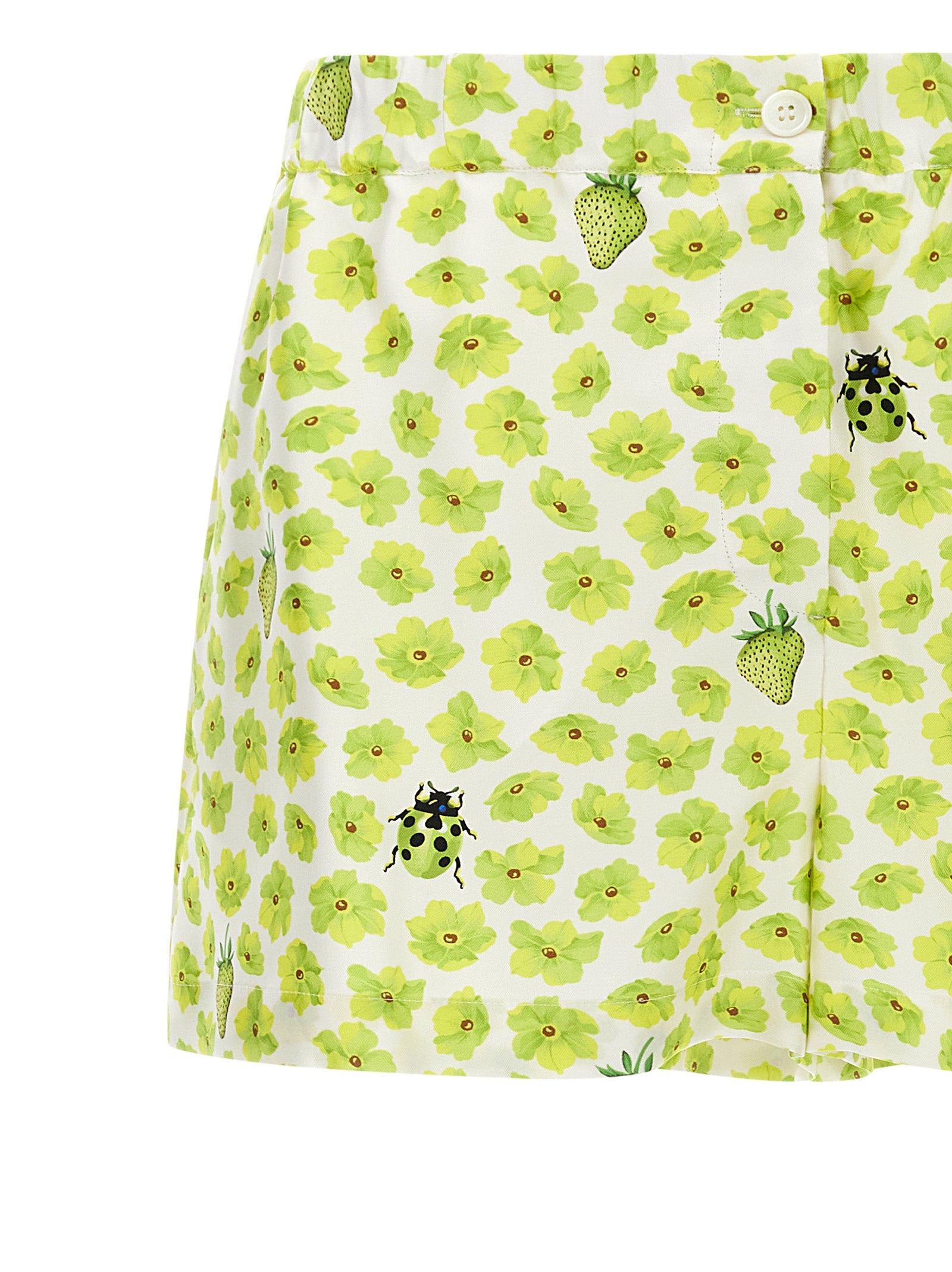 Versace Multicolor Silk Bermuda Shorts Versace