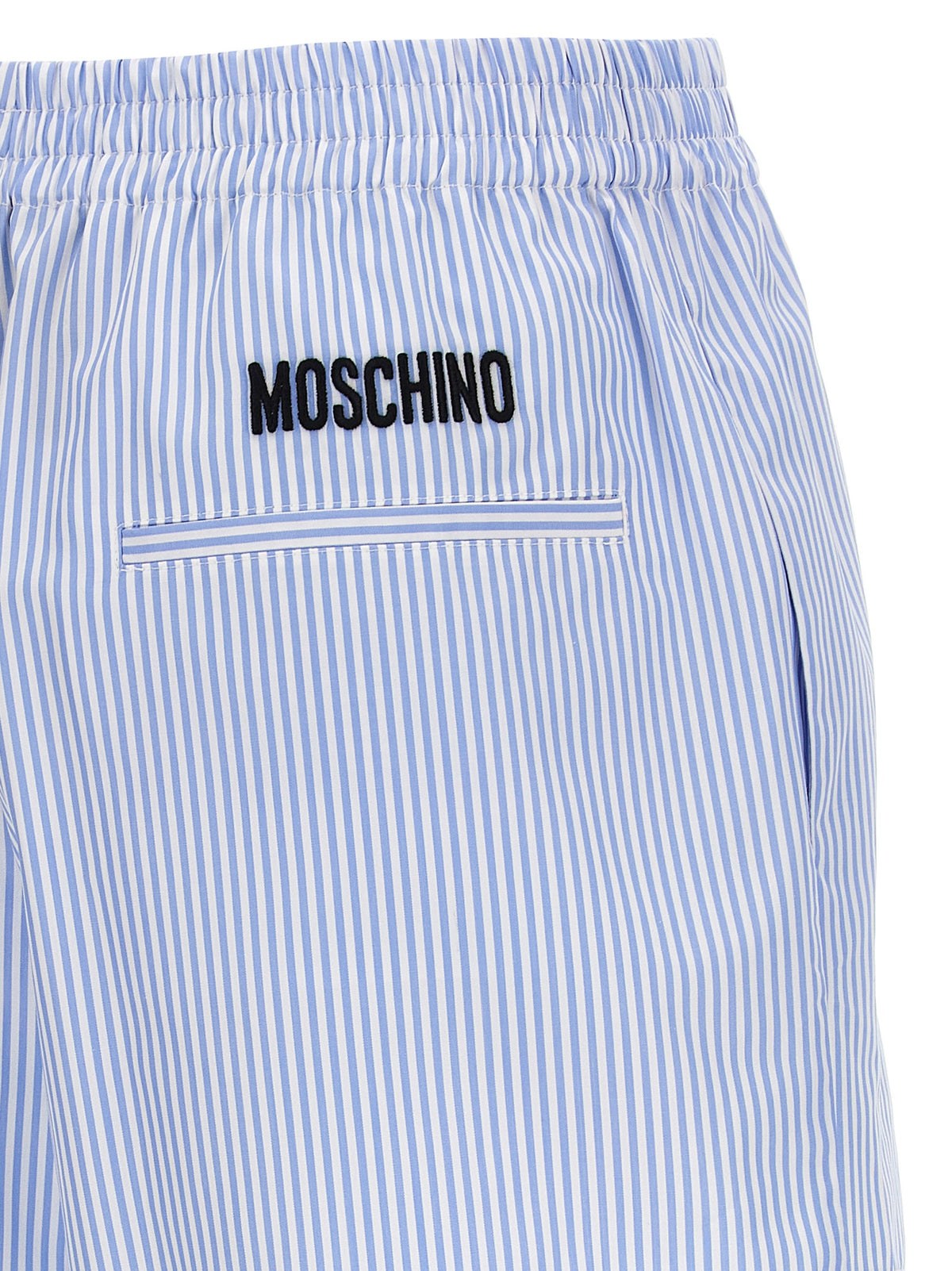 Moschino Blue Cotton Bermuda Shorts Moschino