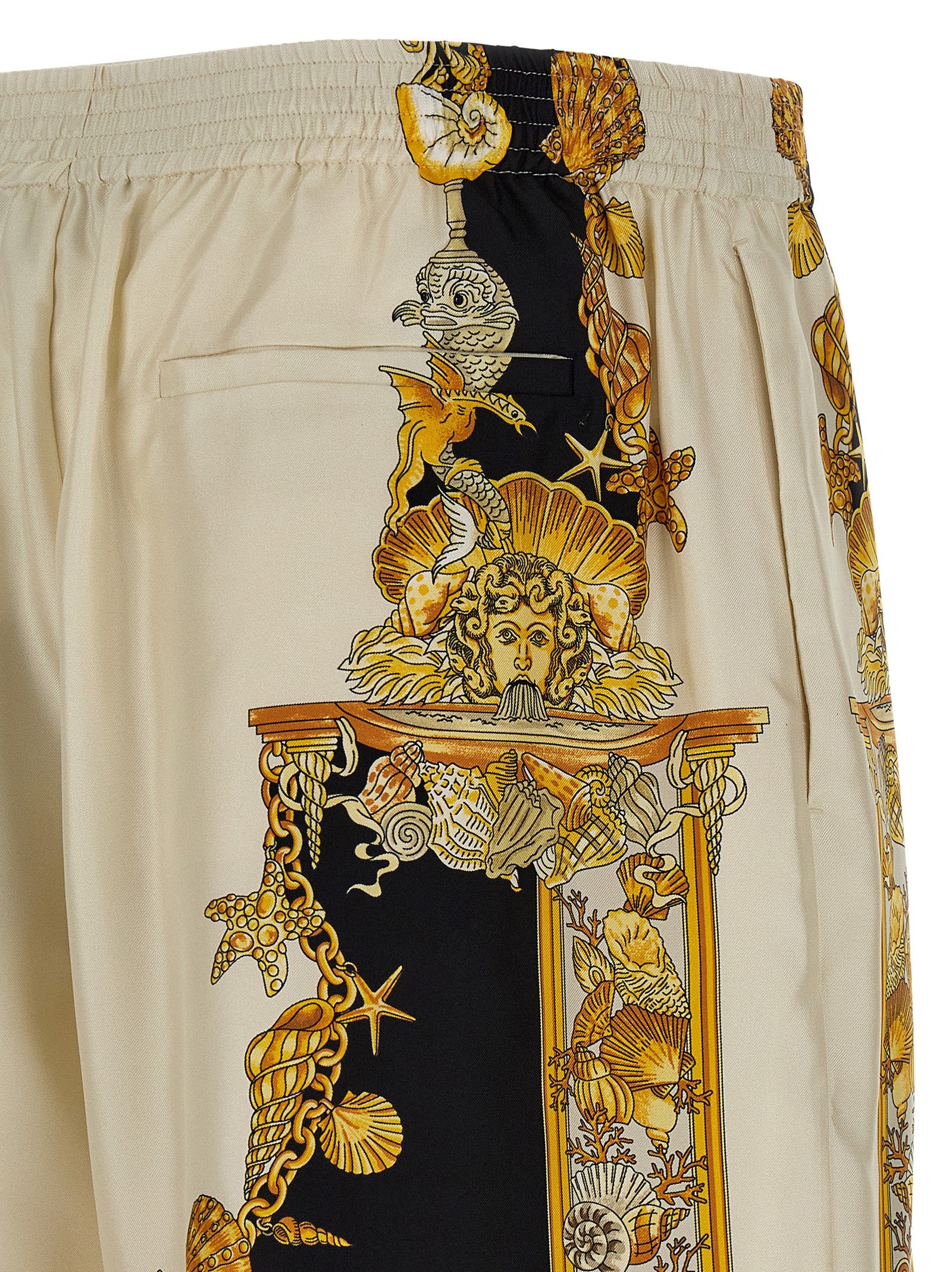 Versace Multicolor Silk Bermuda Shorts Versace