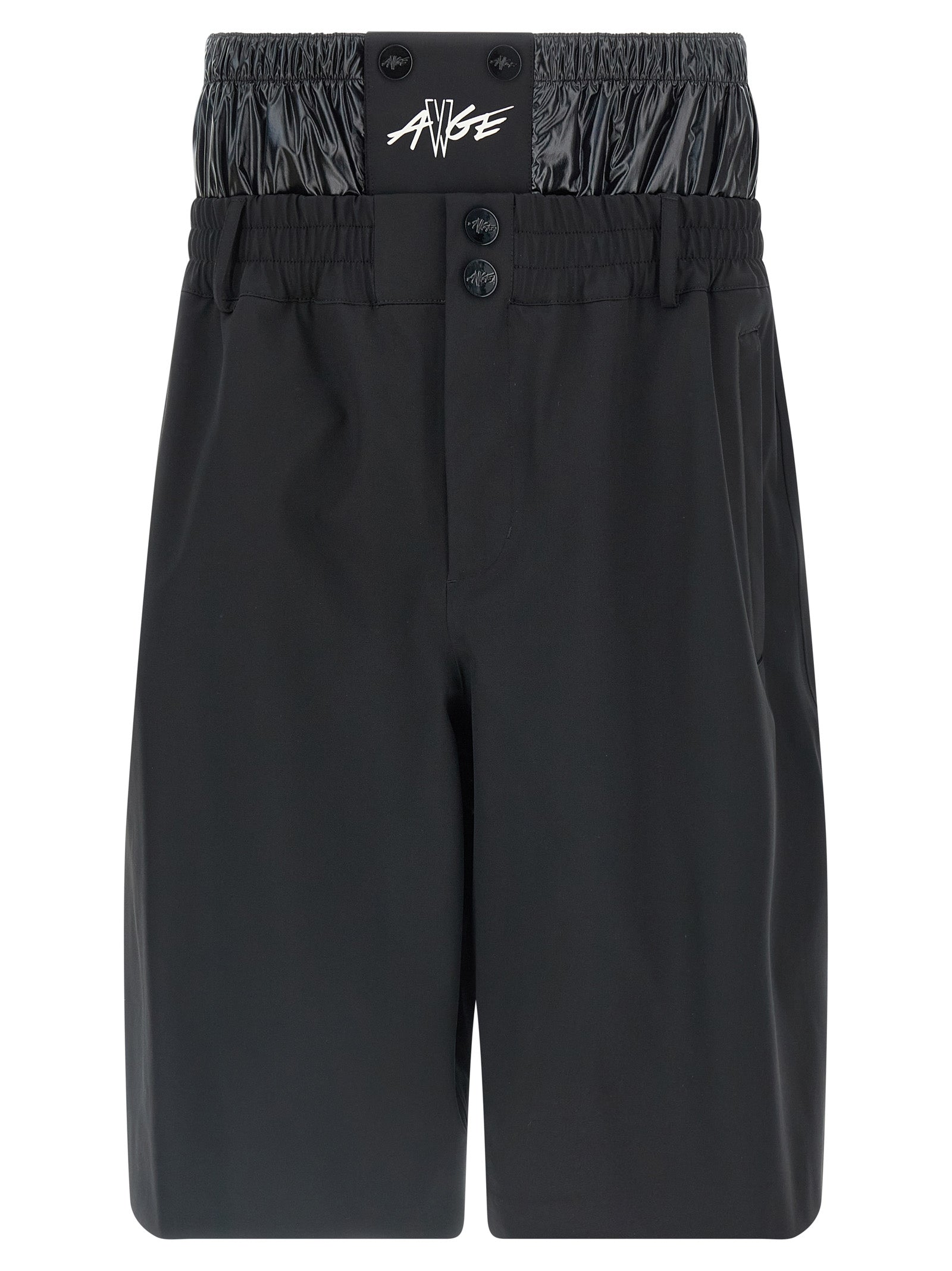 MONCLER GENIUS Black Polyamide Bermuda Shorts MONCLER GENIUS