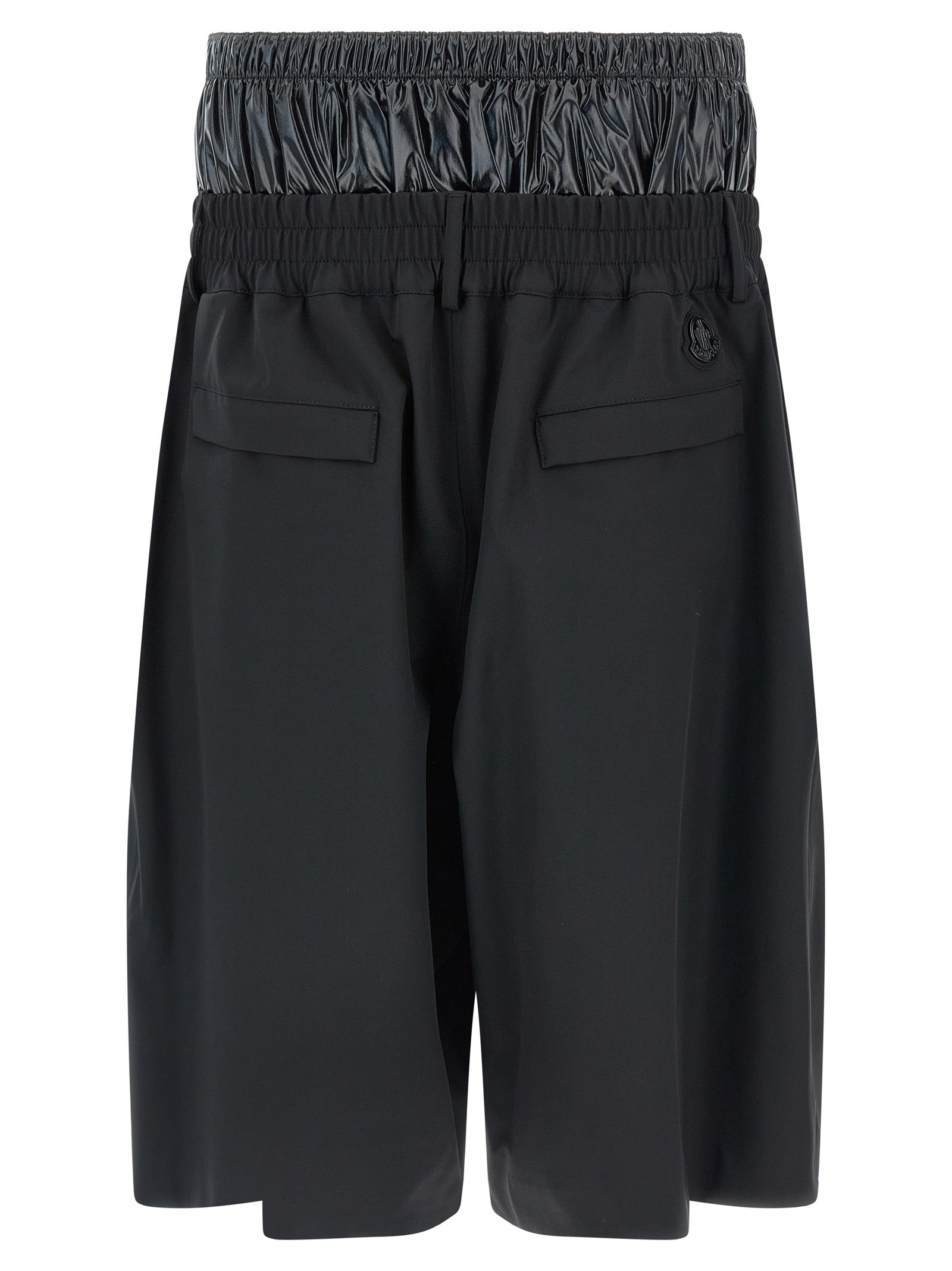 MONCLER GENIUS Black Polyamide Bermuda Shorts MONCLER GENIUS