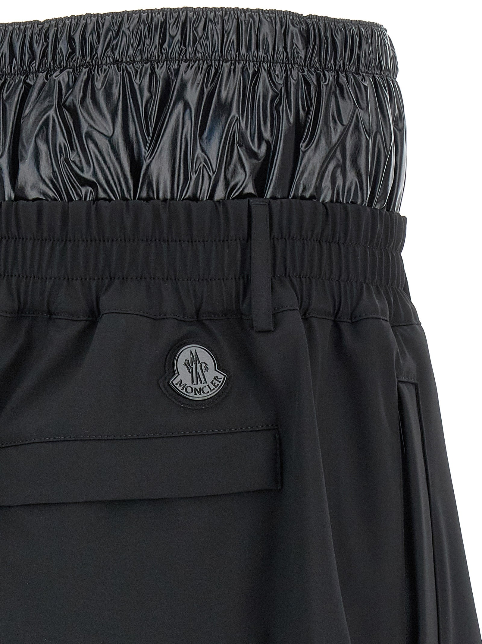 MONCLER GENIUS Black Polyamide Bermuda Shorts MONCLER GENIUS