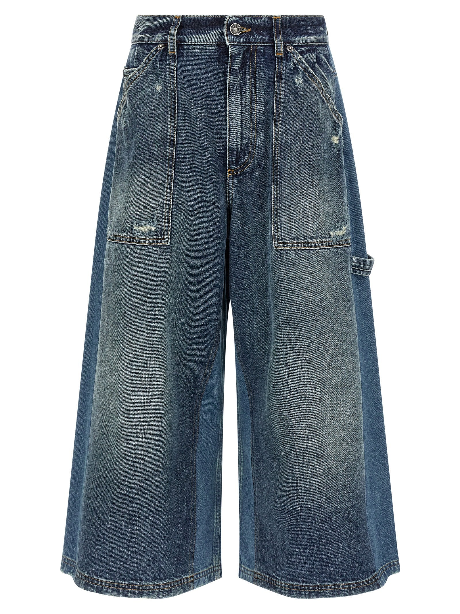Dolce & Gabbana Blue Cotton Bermuda Shorts Dolce & Gabbana