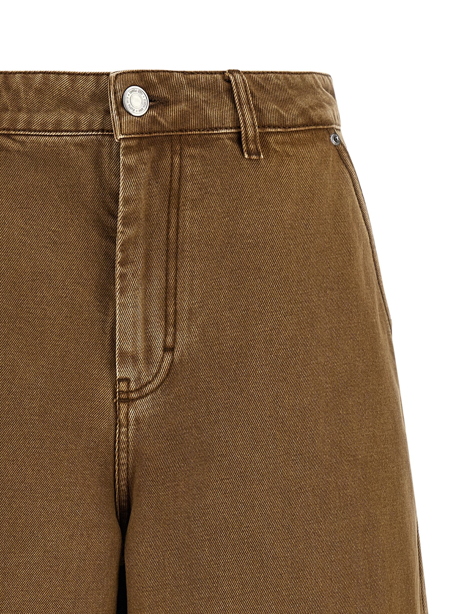 Ami Paris Brown Cotton Bermuda Shorts Ami Paris