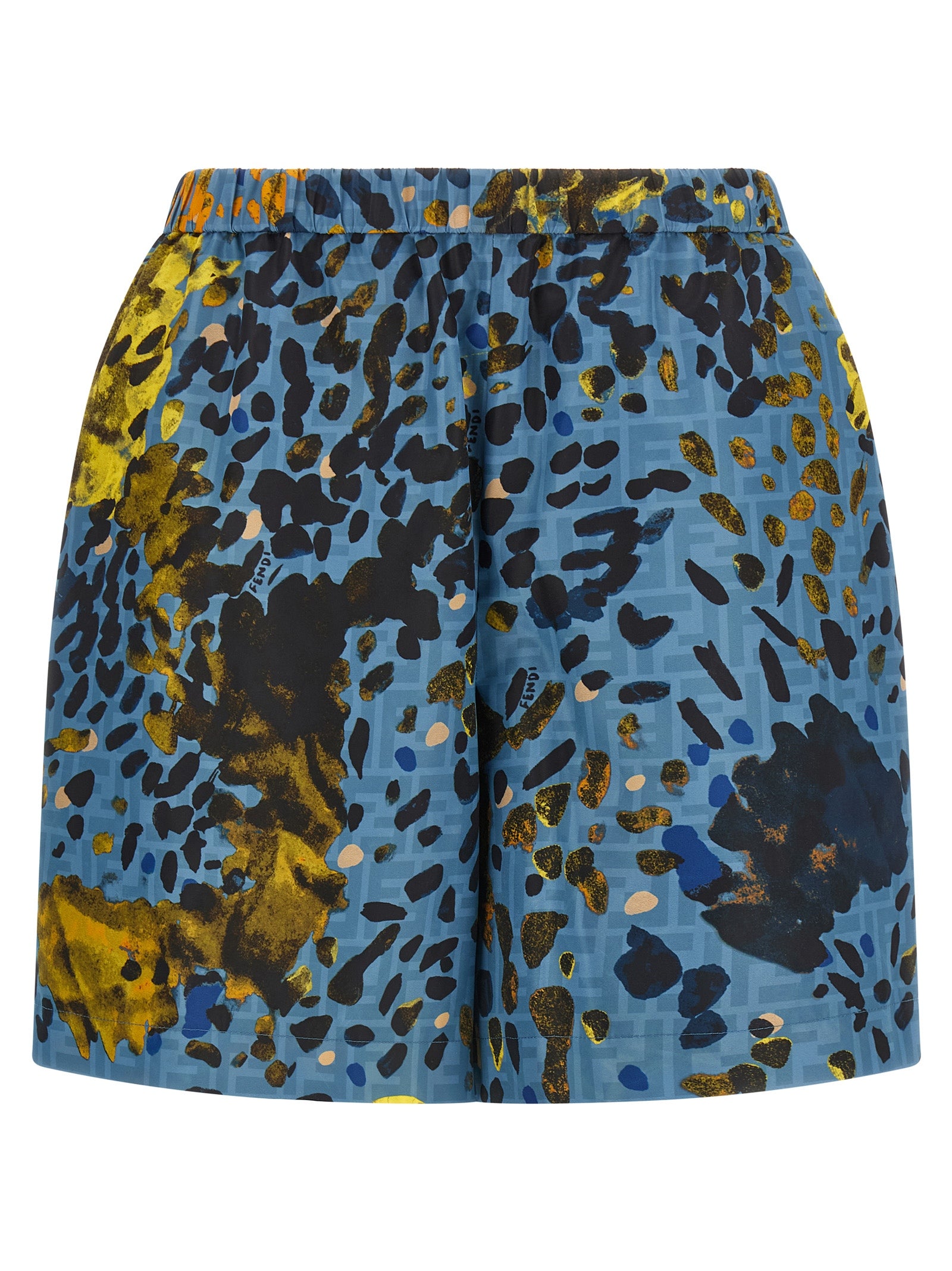 Fendi Blue Polyester Bermuda Shorts Fendi