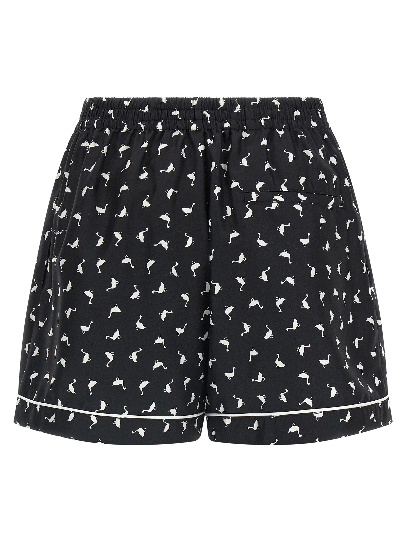 Moschino Bicolor Silk Bermuda Shorts Moschino