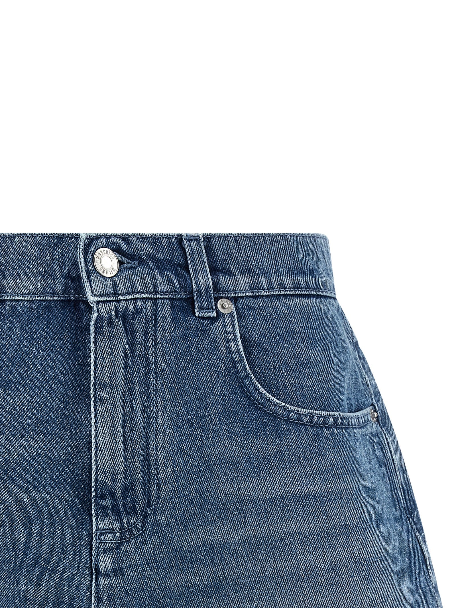Moschino Blue Cotton Bermuda Shorts Moschino