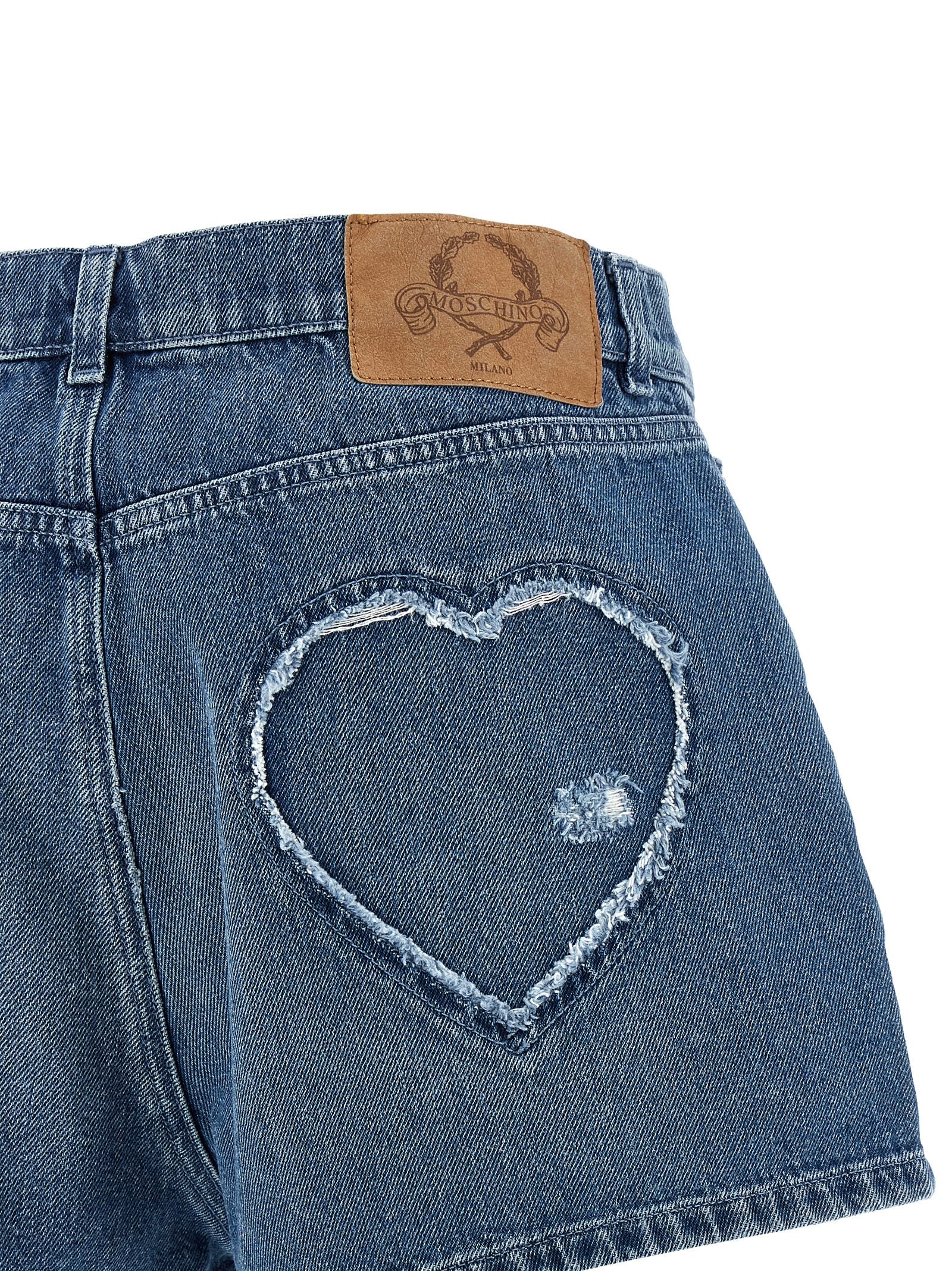 Moschino Blue Cotton Bermuda Shorts Moschino