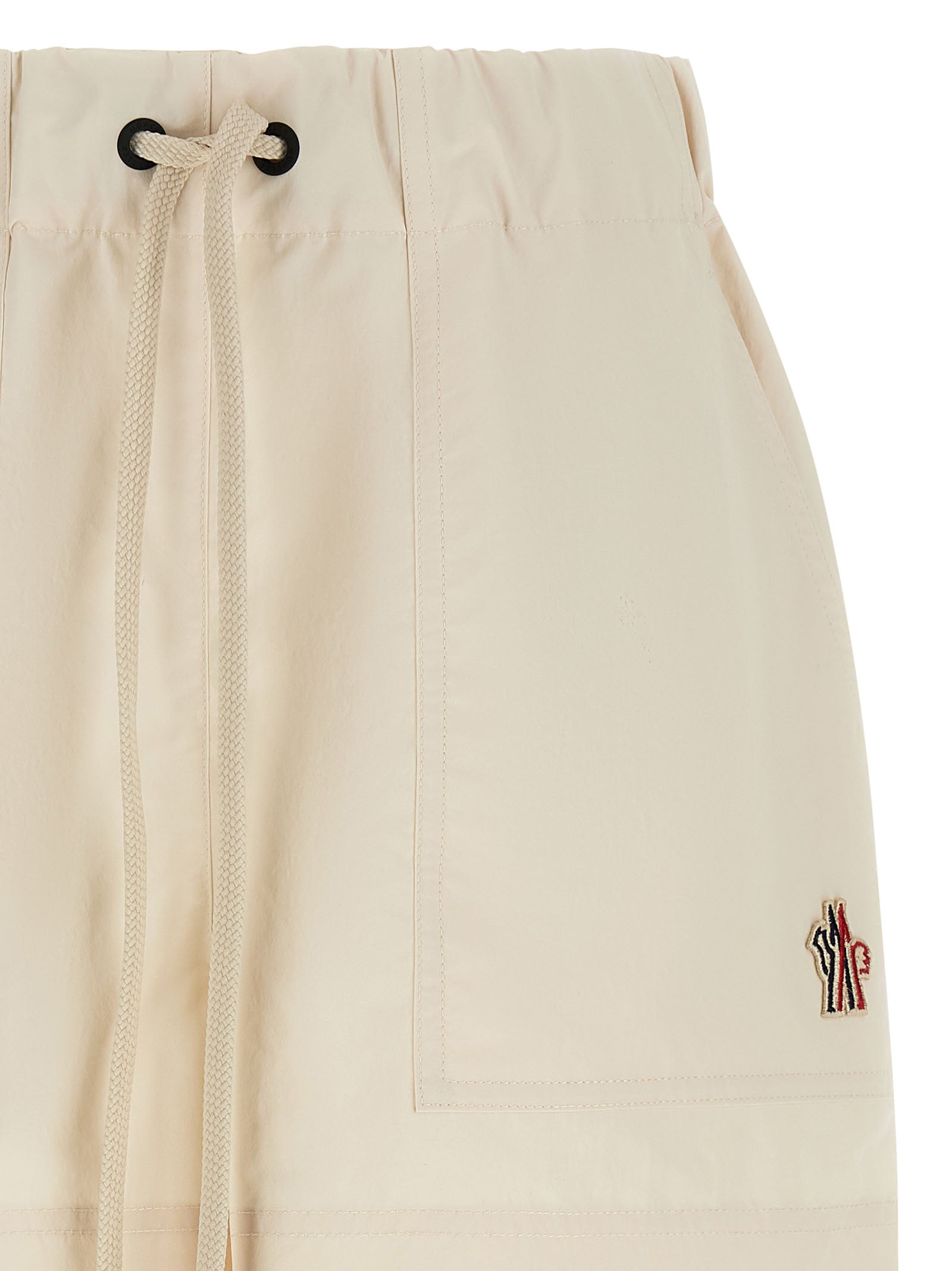 Moncler Grenoble White Polyester Bermuda Shorts Moncler Grenoble