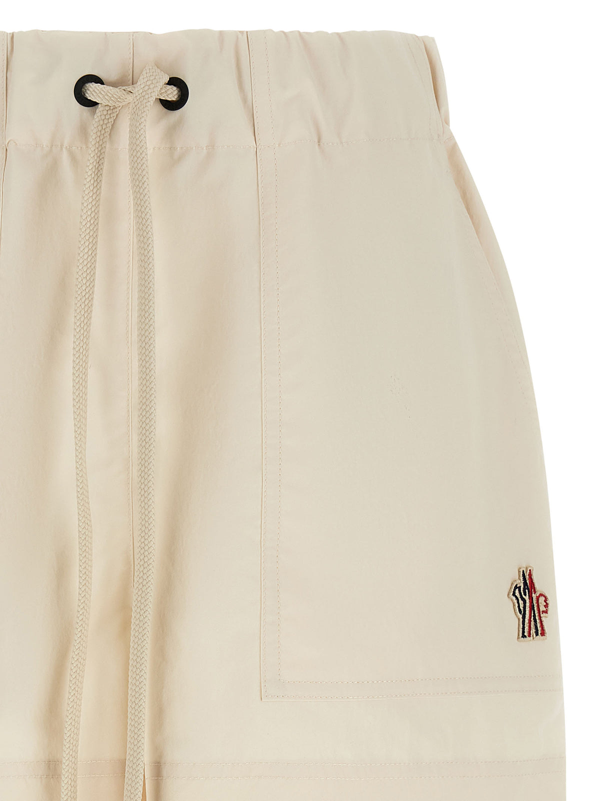 Moncler Grenoble White Polyester Bermuda Shorts Moncler Grenoble