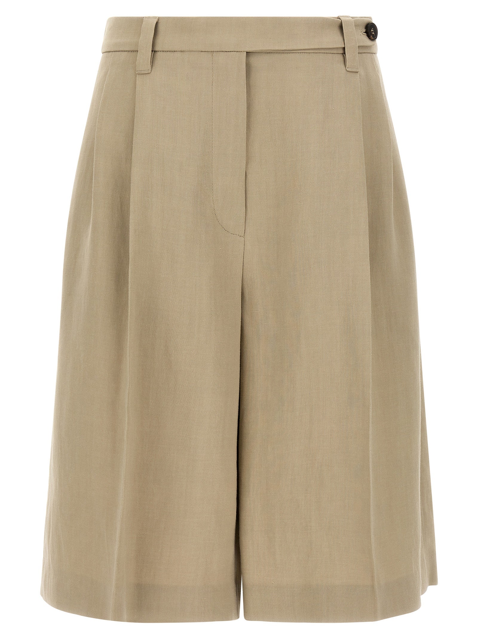 Brunello Cucinelli Beige Viscose Bermuda Shorts Brunello Cucinelli