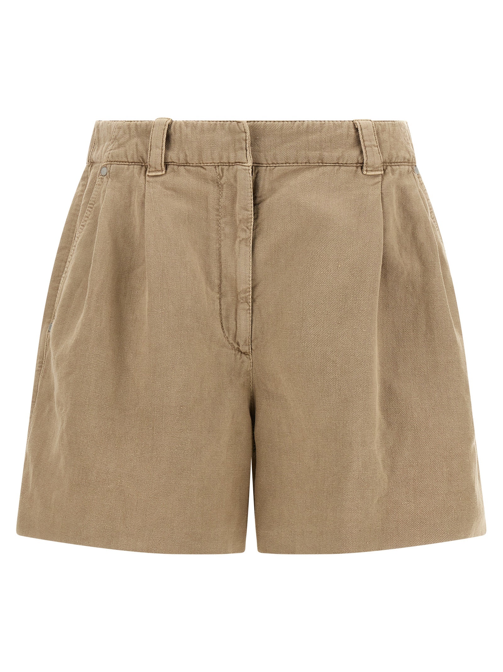 Brunello Cucinelli Beige Cotton Bermuda Shorts