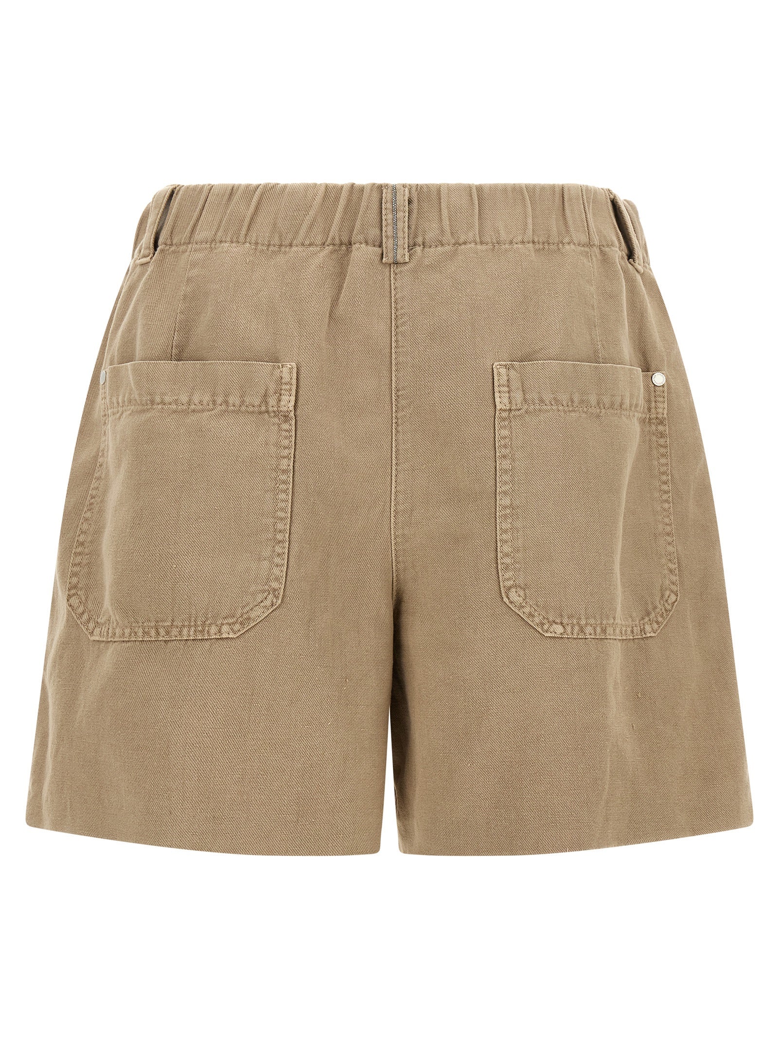 Brunello Cucinelli Beige Cotton Bermuda Shorts