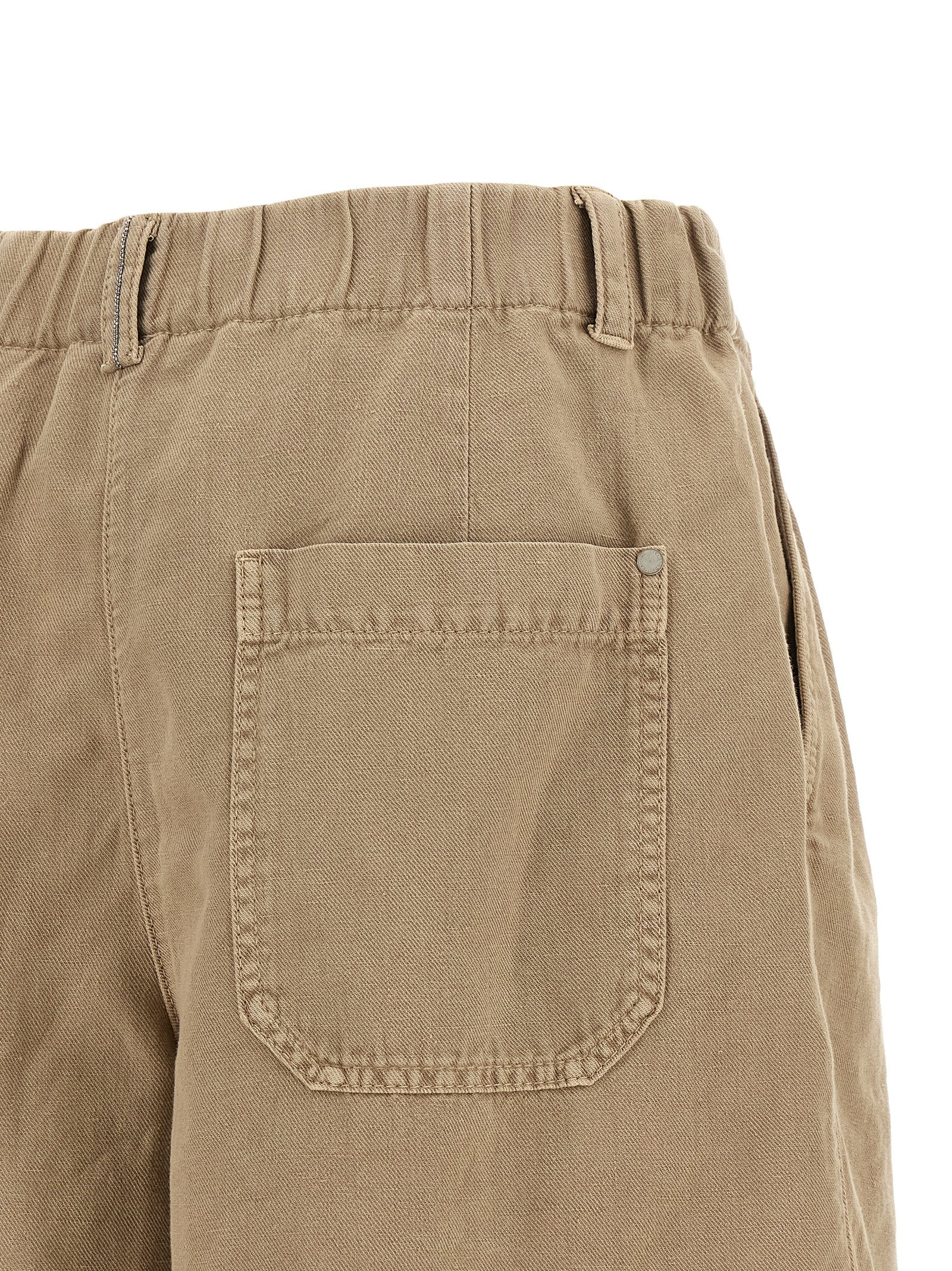 Brunello Cucinelli Beige Cotton Bermuda Shorts Brunello Cucinelli