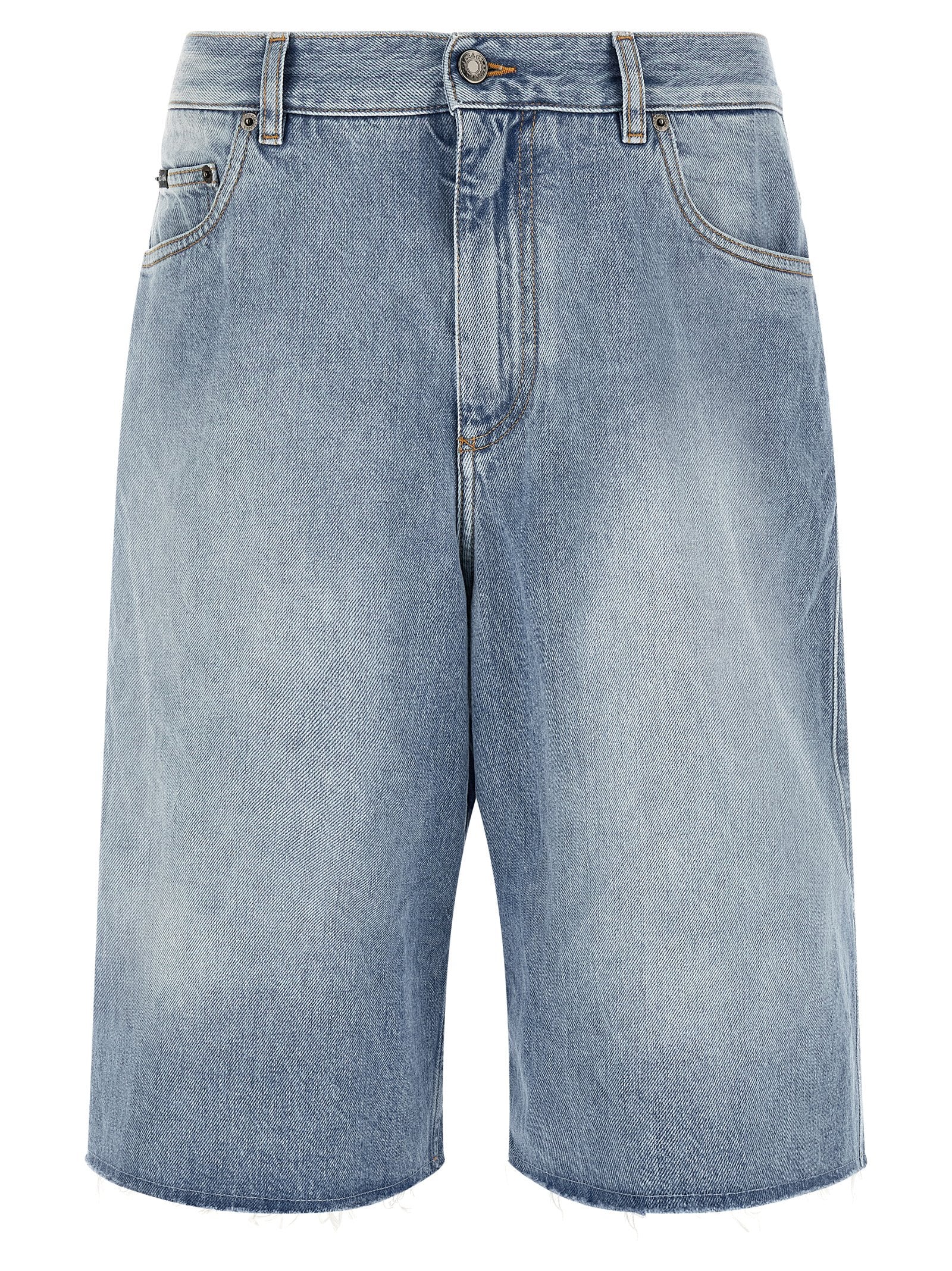 Dolce & Gabbana Blue Cotton Bermuda Shorts Dolce & Gabbana