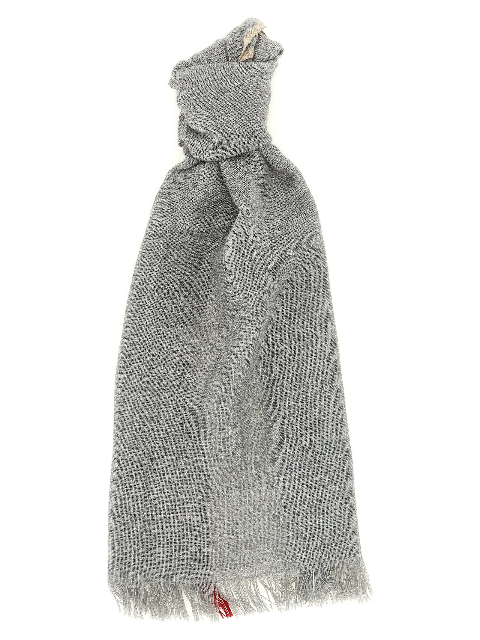 Brunello Cucinelli Gray Virgin Wool Scarf Brunello Cucinelli
